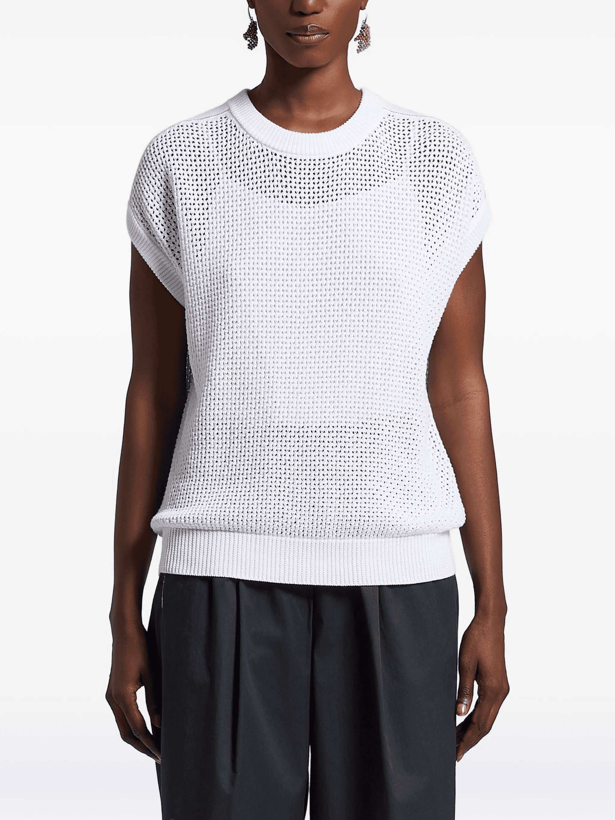 knitted sleeveless knitwear - Image 1