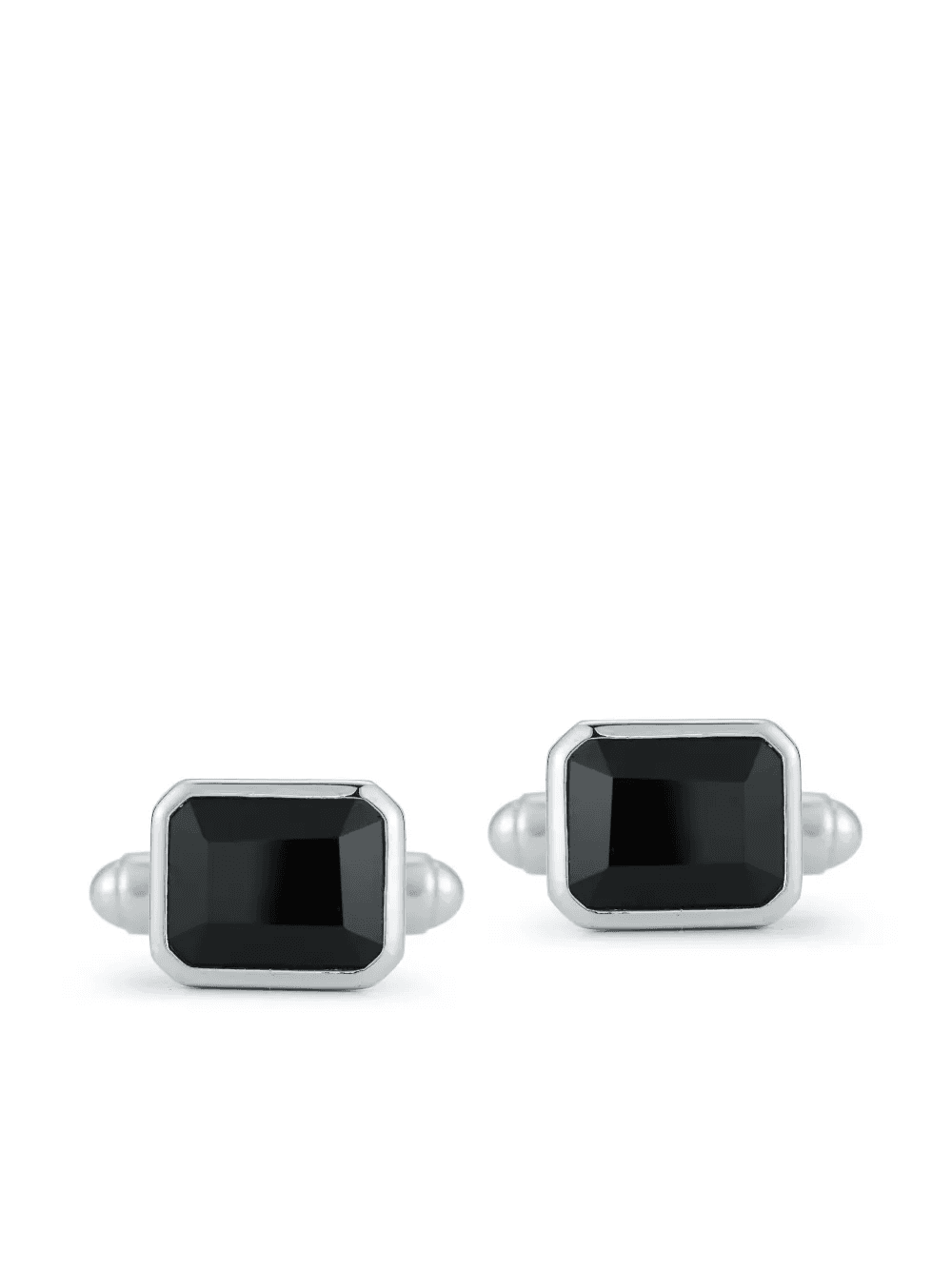 sterling silver onyx cufflinks - Image 1