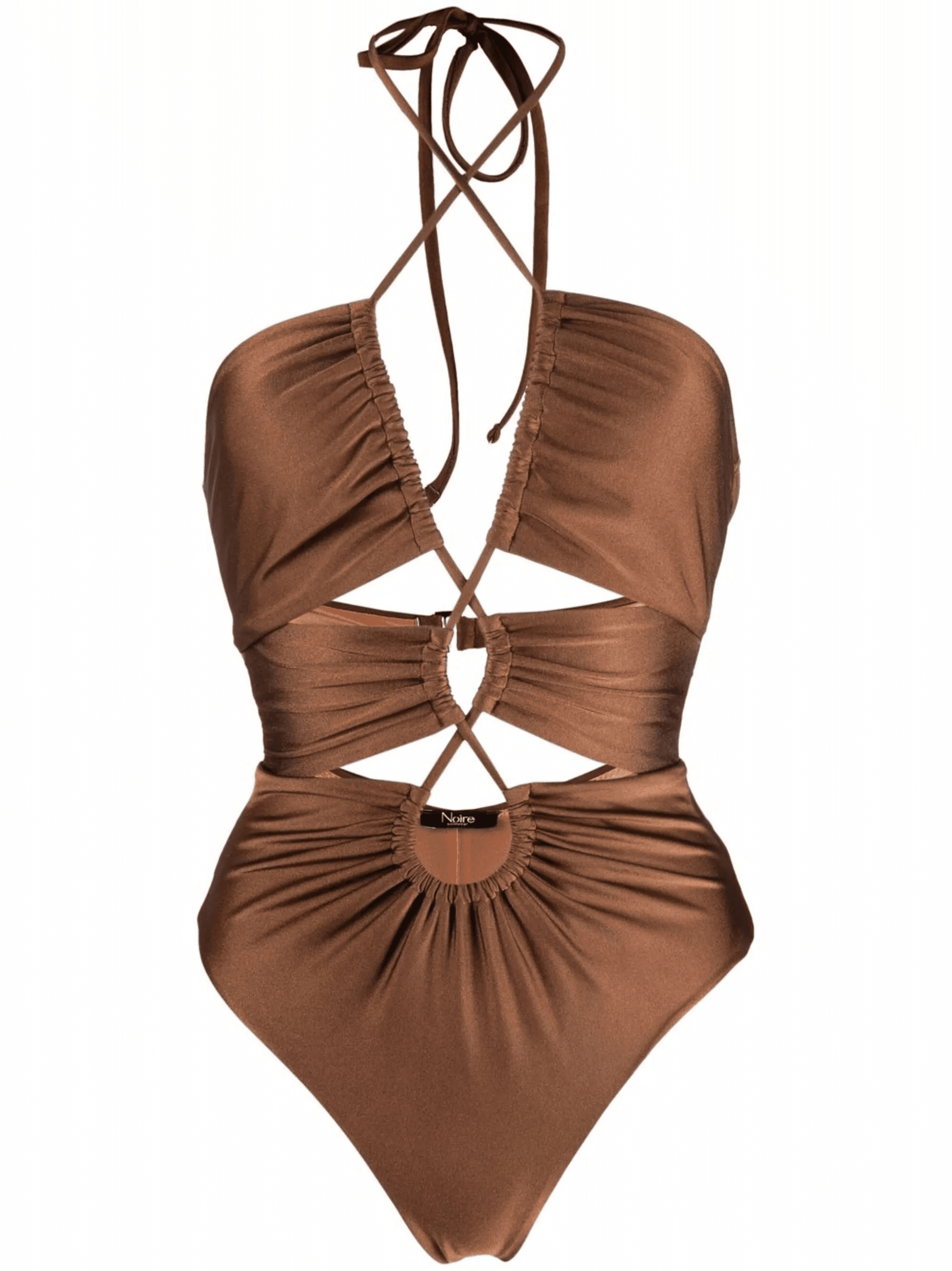 gathered cut-out swimsuit - Image 1