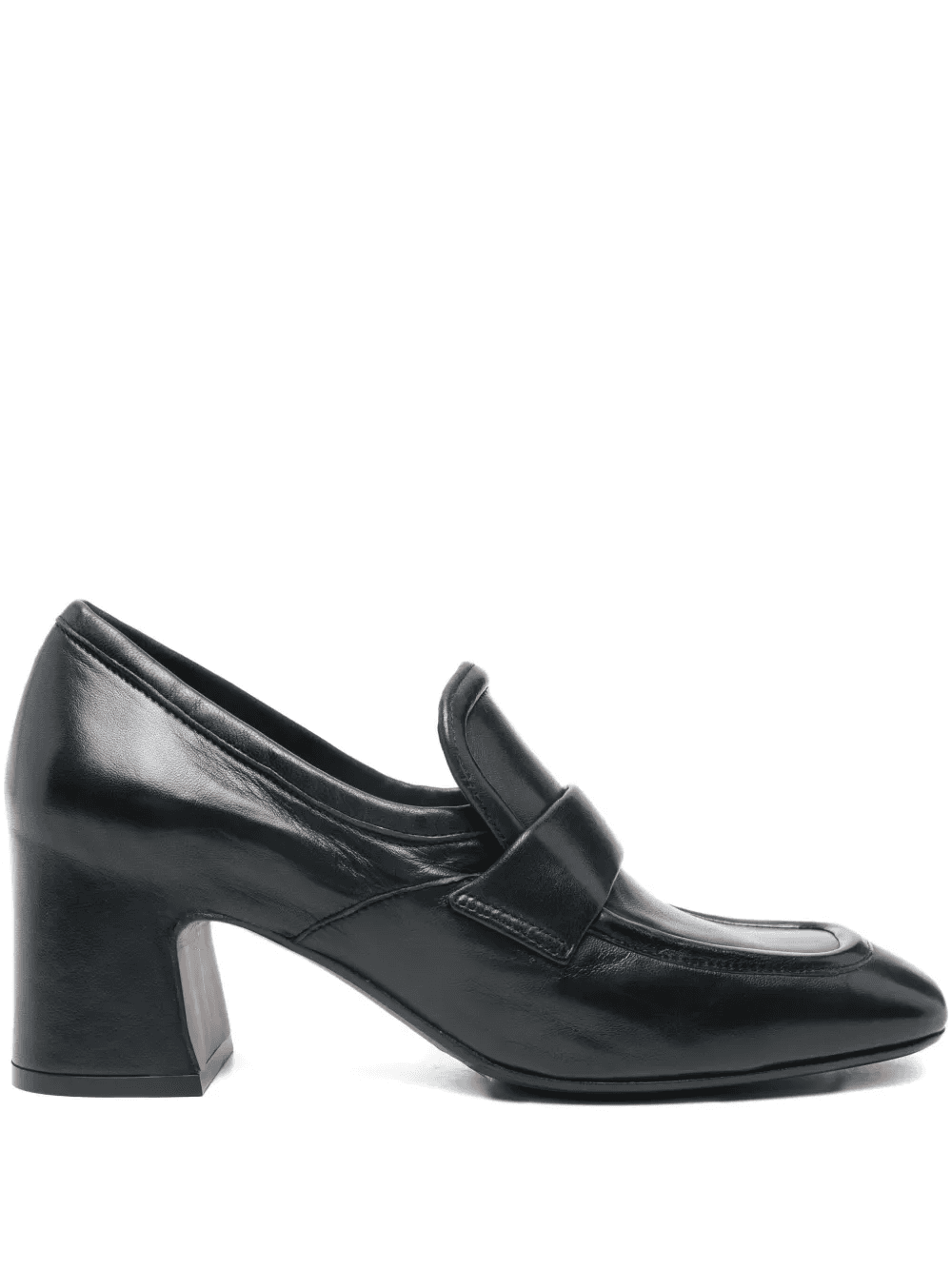 60mm block-heel leather loafers - Image 1