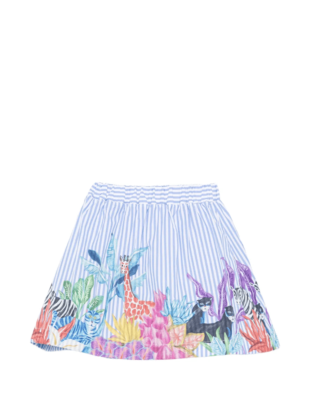 striped animal-print skirt - Image 1