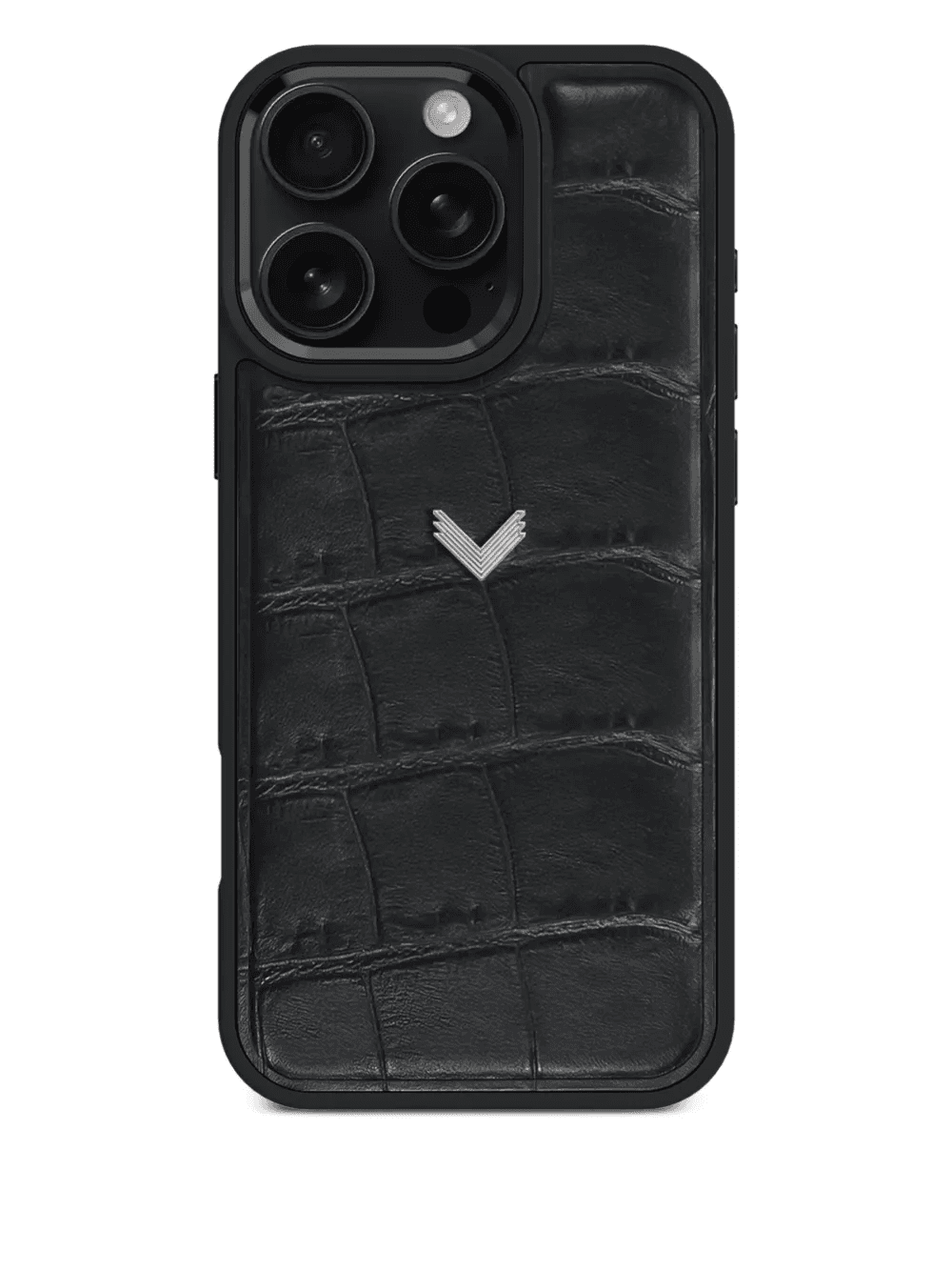 crocodile-texture leather iPhone 16 Pro Max phone case - Image 1