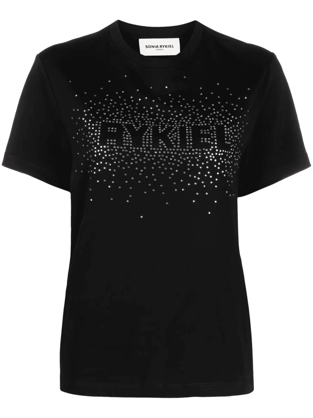 beaded-logo cotton T-shirt - Image 1