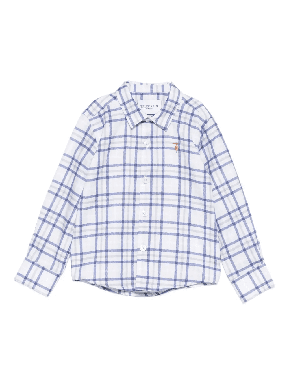 checked long-sleeve shirt - Image 1