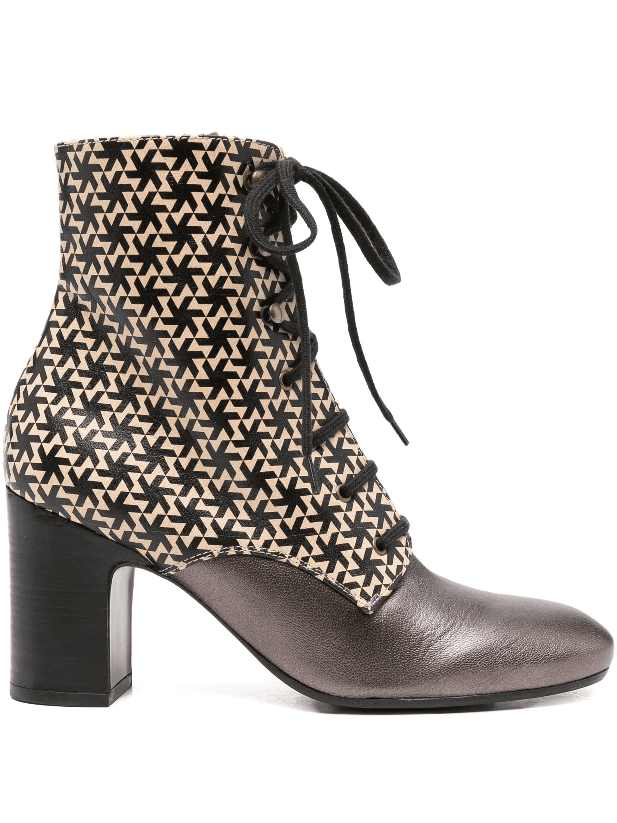 80mm Masalac geometric-pattern lace-up boots - Image 1