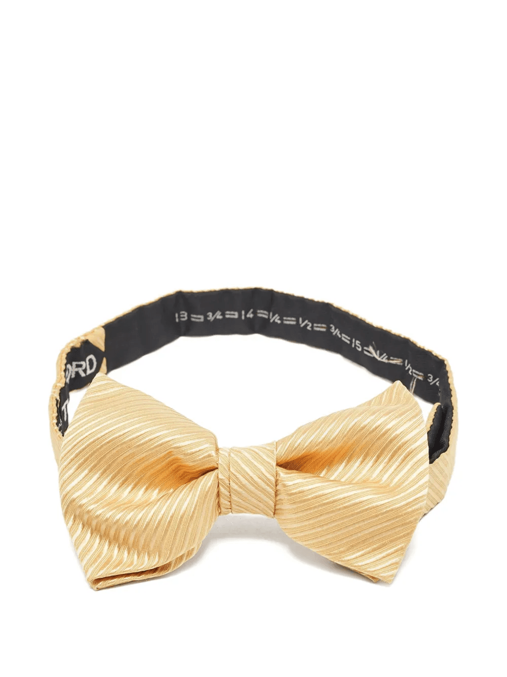 pre-owned striped silk bow tie - Image 1