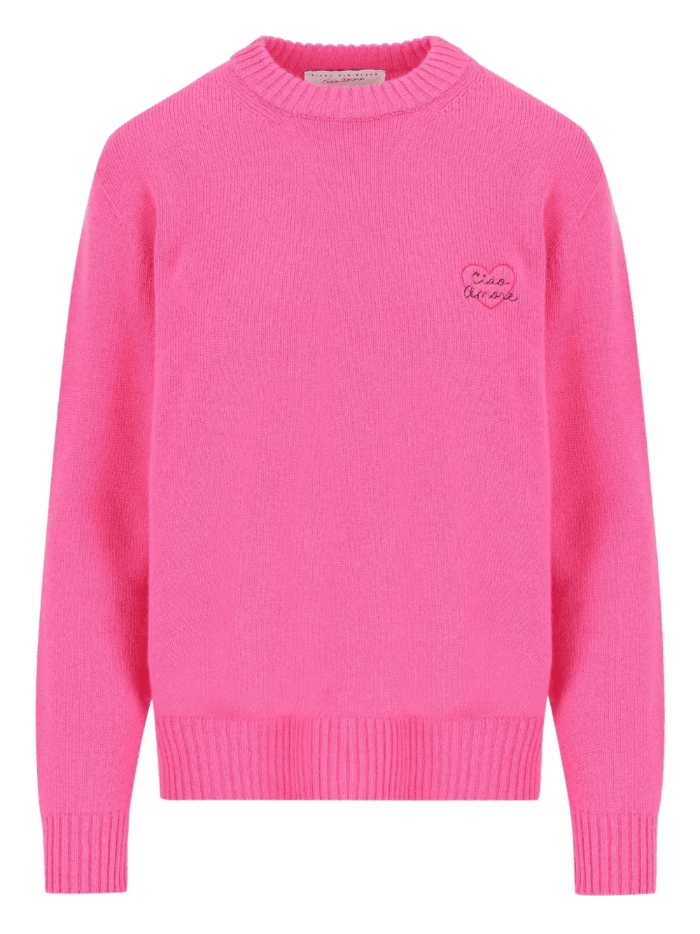 heart-embroidery cashmere sweater - Image 1