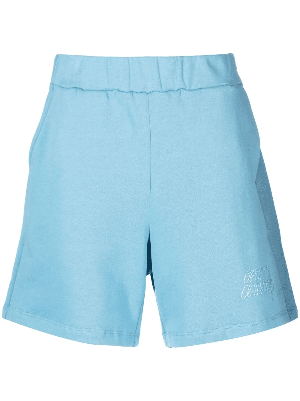 logo-embroidered cotton track shorts - Image 1