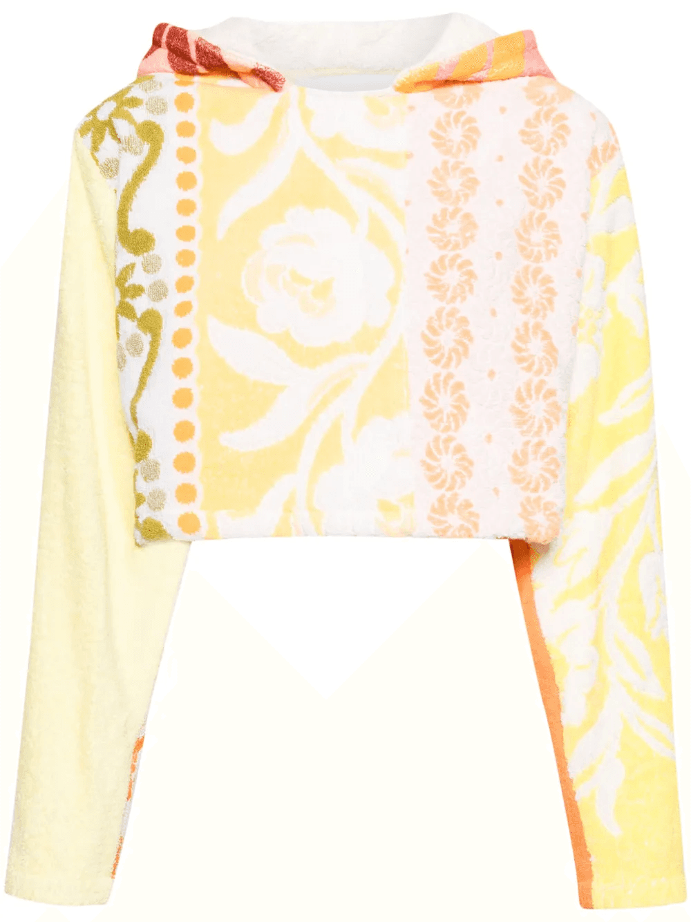 colour-block terry-cloth hoodie - Image 1