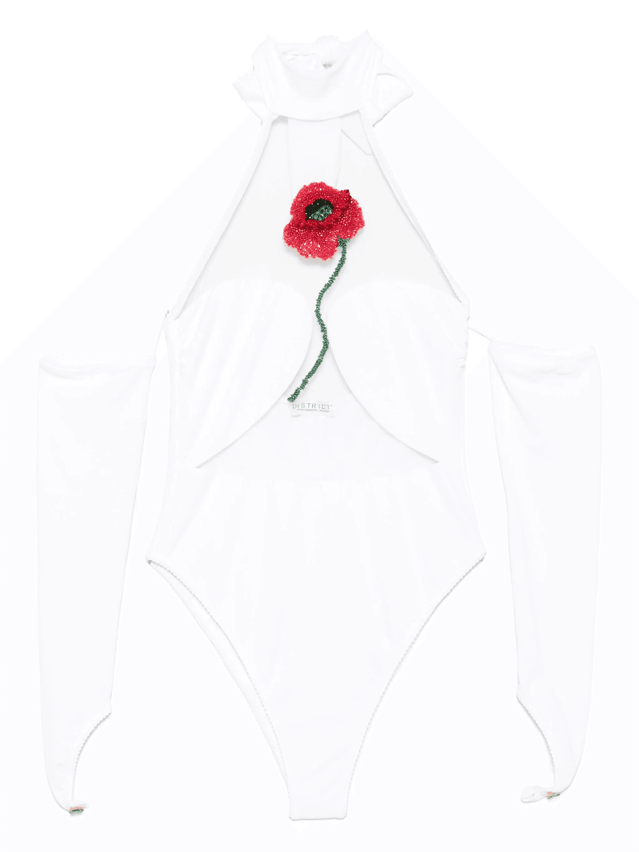 beaded-flower swimsuit - Image 1