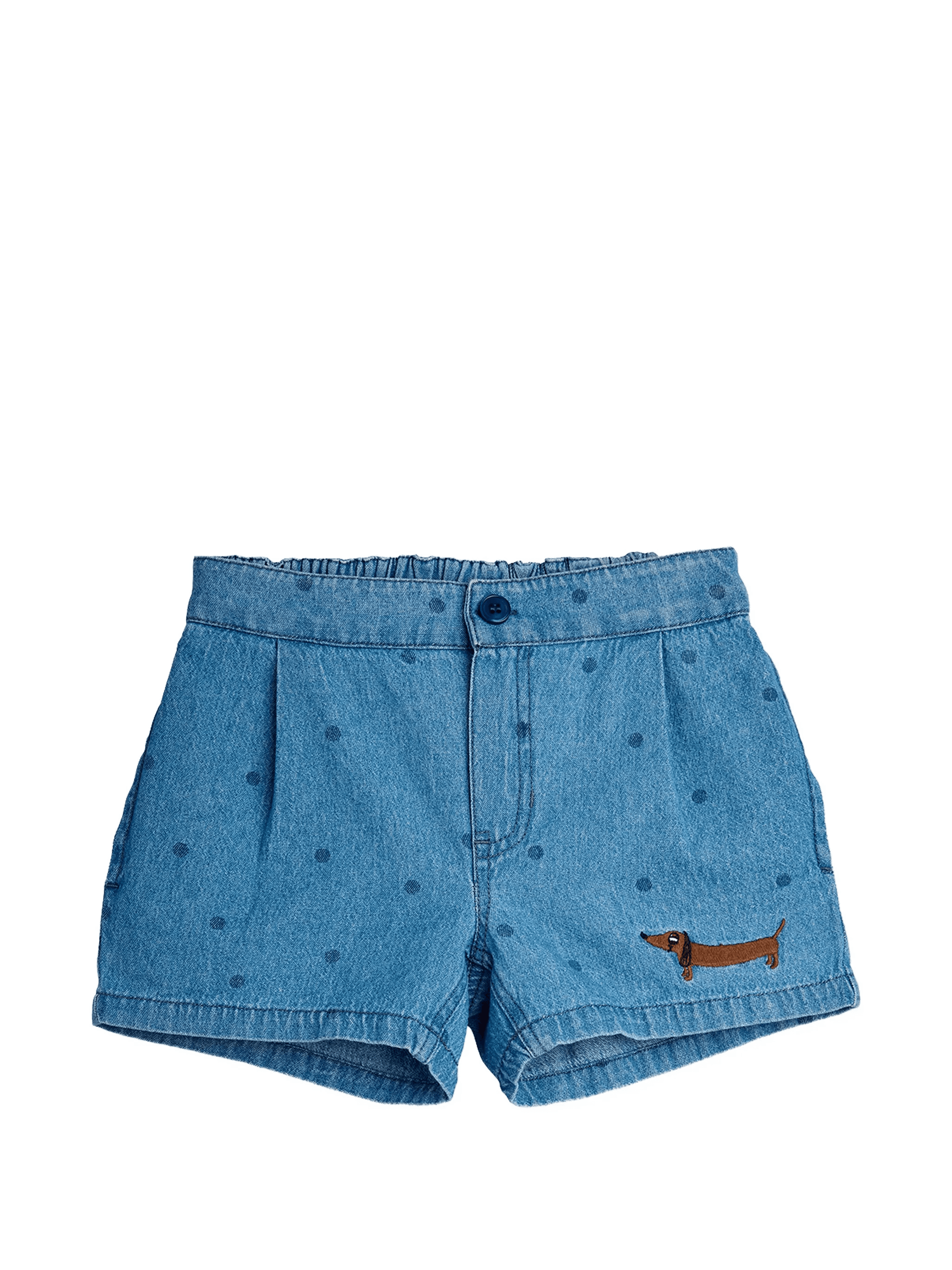 polka-dot dog-embroidered shorts - Image 1