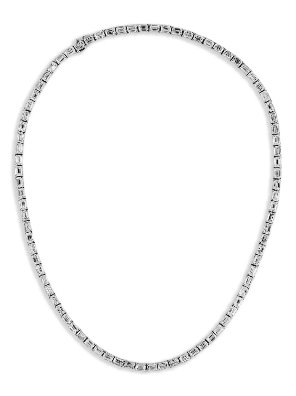 14K white gold diamond necklace - Image 1
