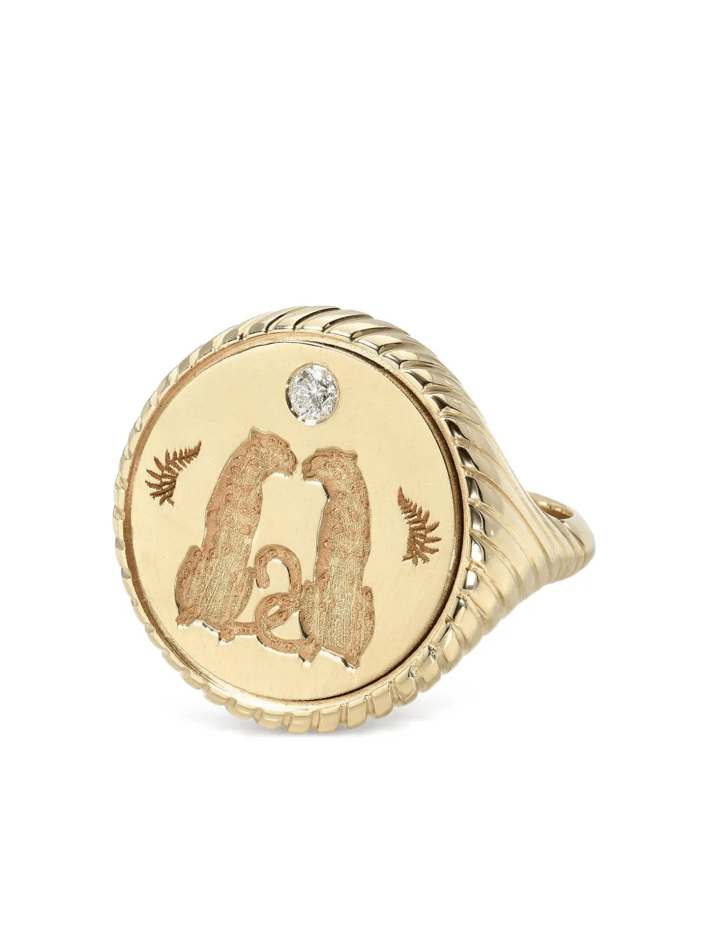14K yellow gold Alchemy Love signet ring - Image 1