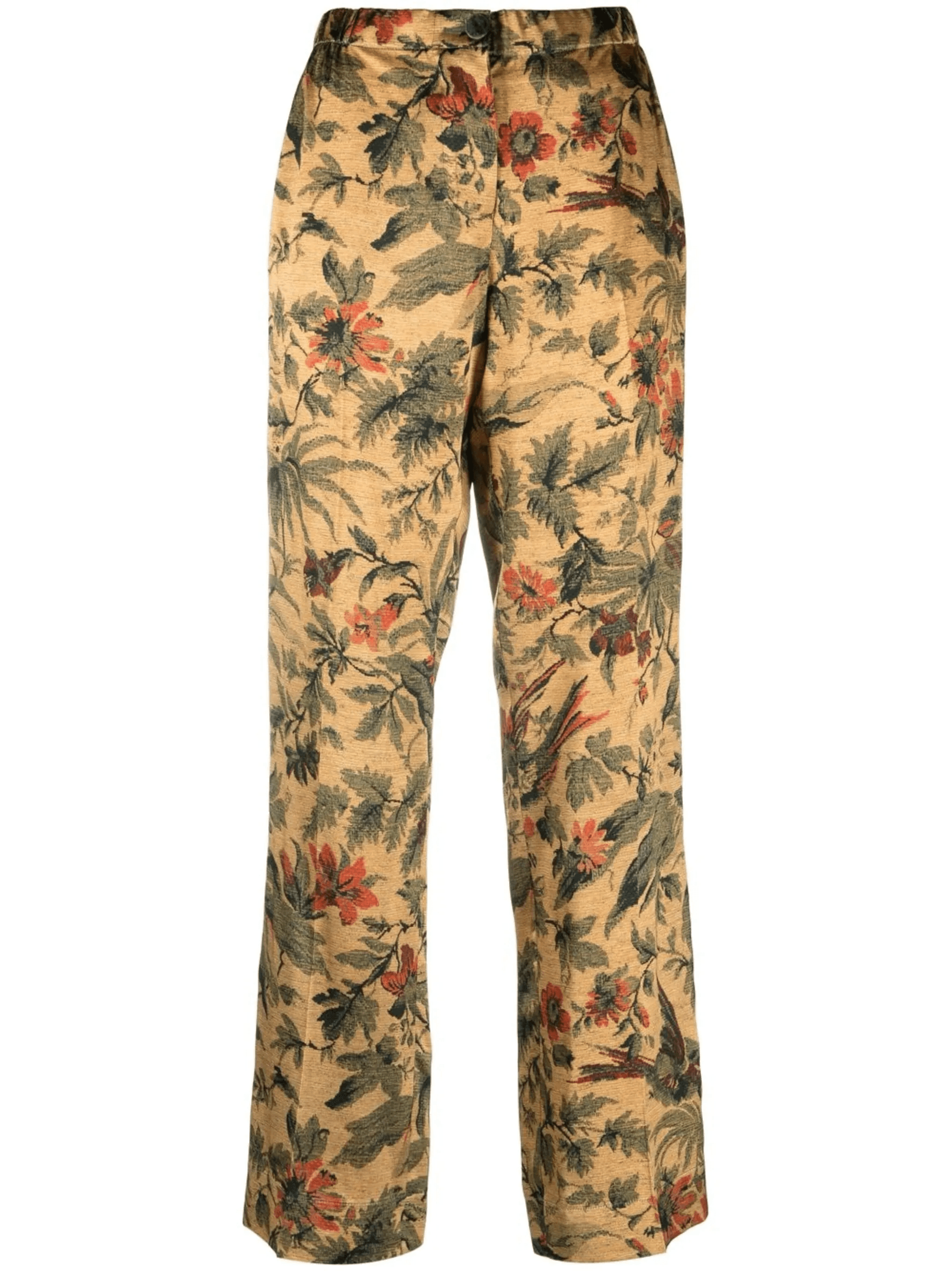 floral-print straight-leg trousers - Image 1
