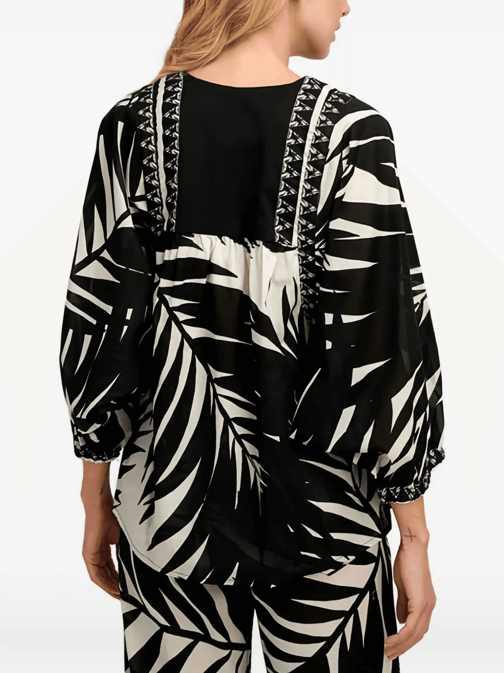 leaf-print blouse - Image 1