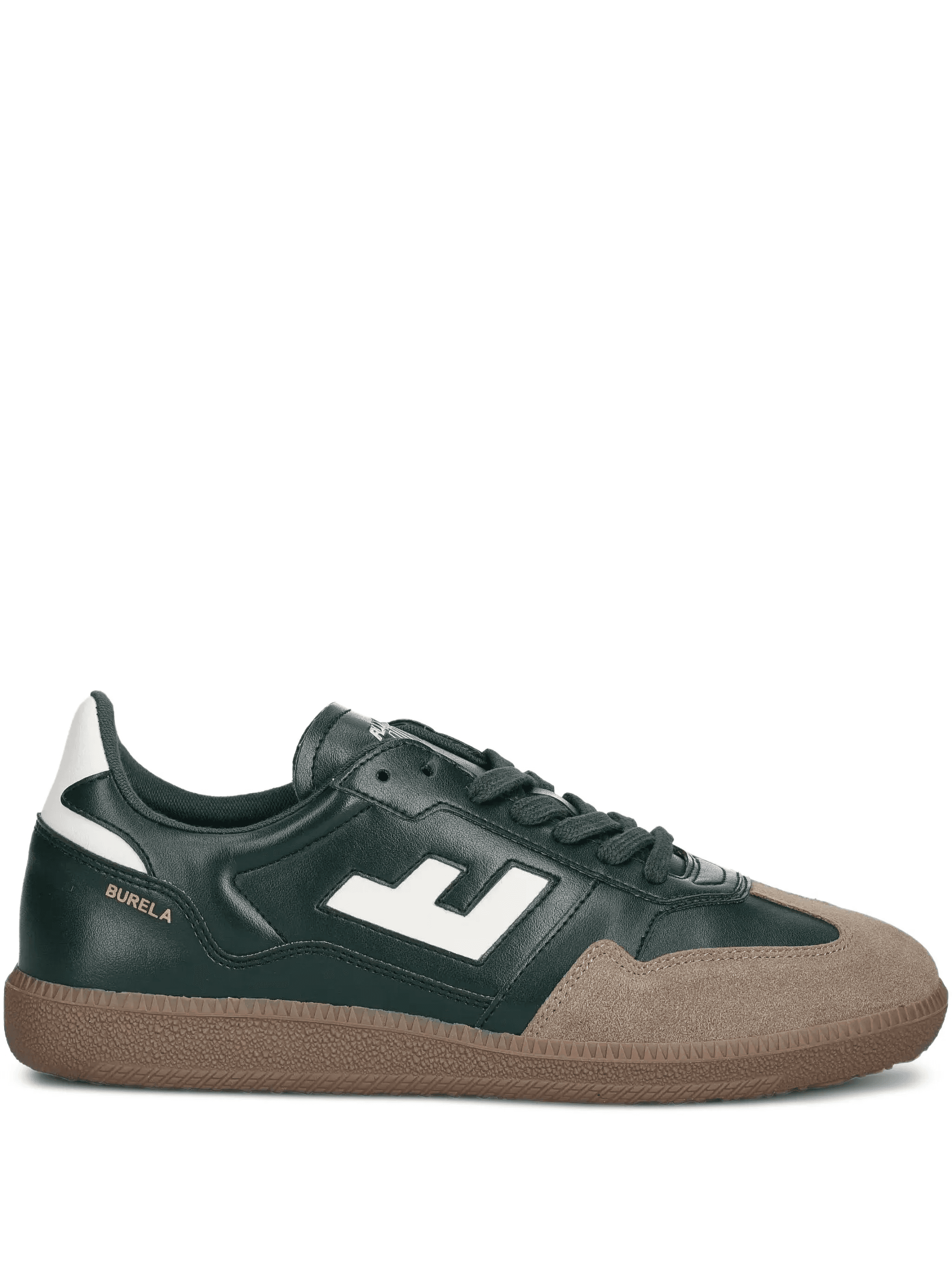 suede-panel leather sneakers - Image 1