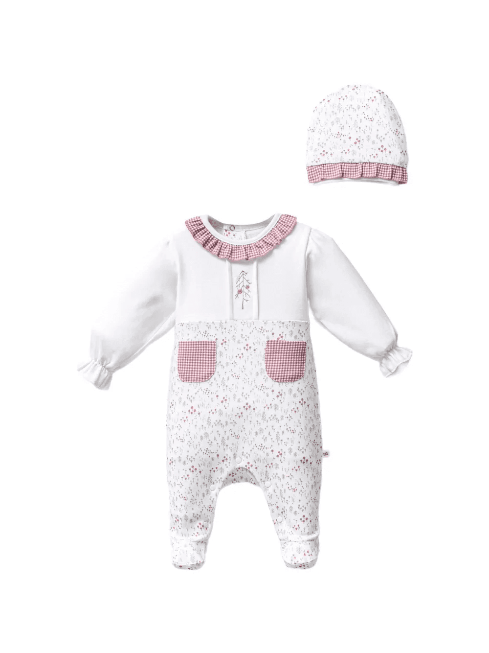floral-print babygrow set - Image 1