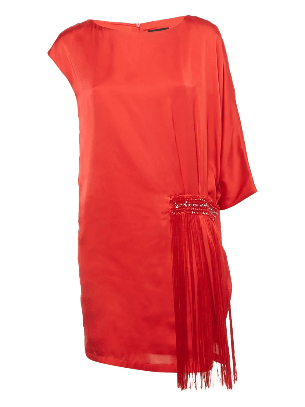 fringe satin mini dress - Image 1