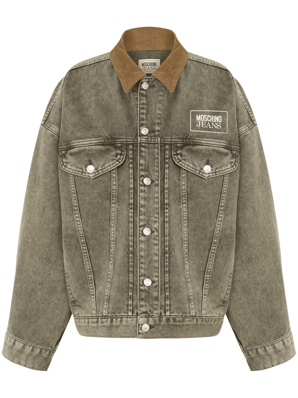 logo-print denim jacket - Image 1