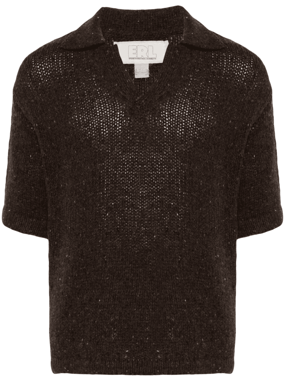 speckle-knit polo sweater - Image 1