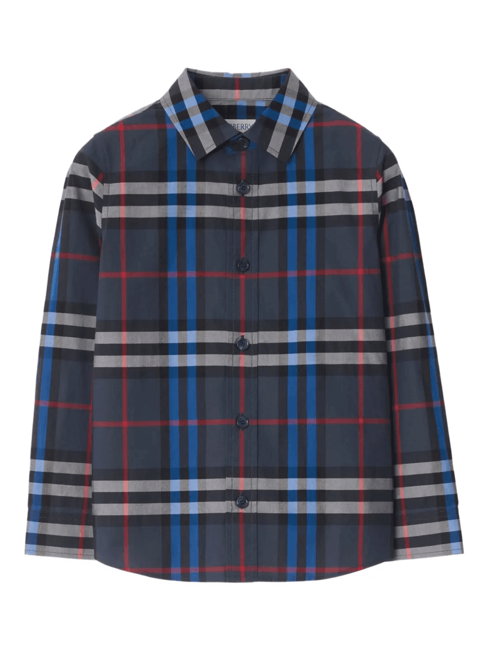 check-pattern cotton shirt - Image 1
