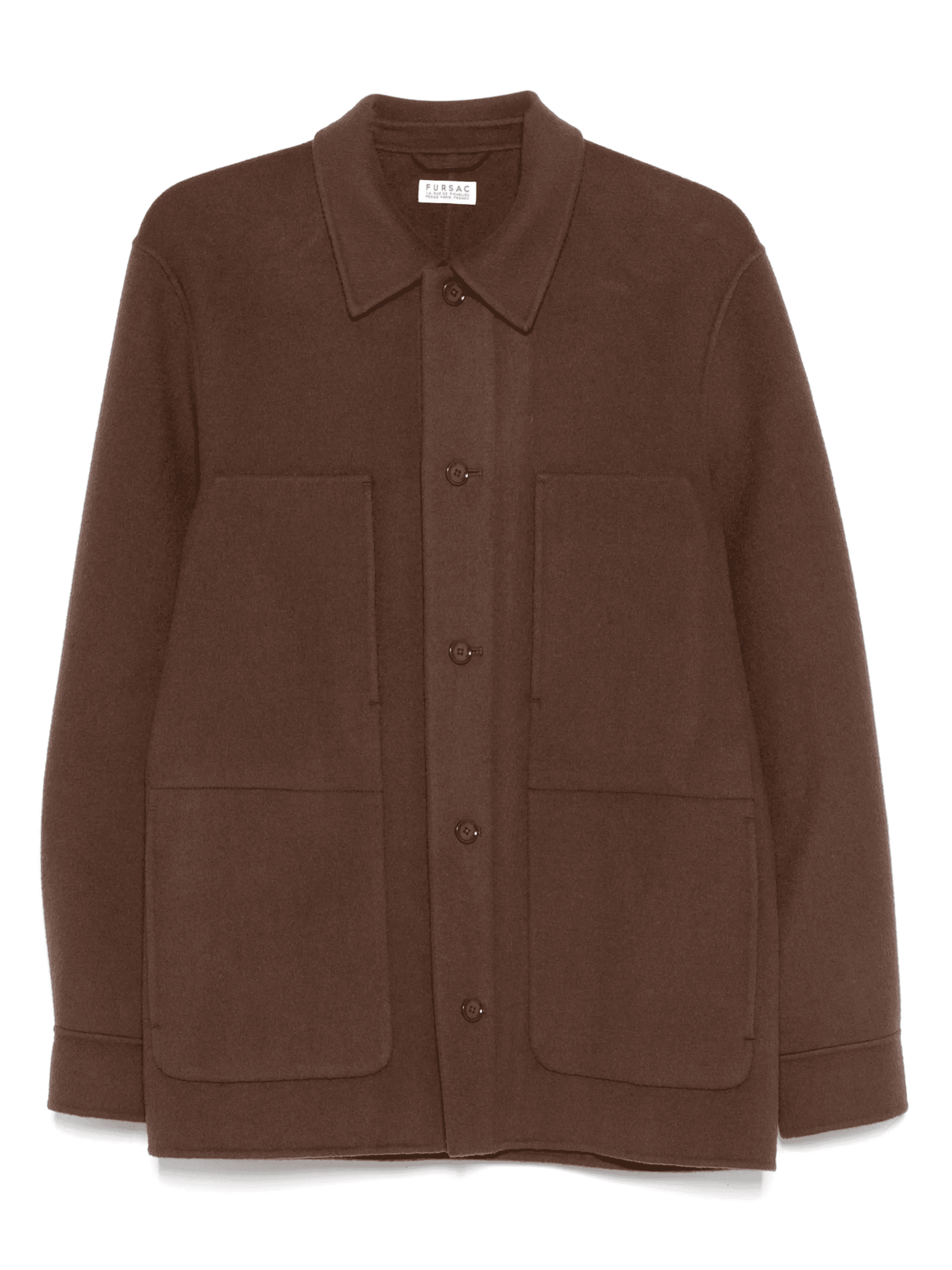 button pockets wool double breasted coat - Image 1