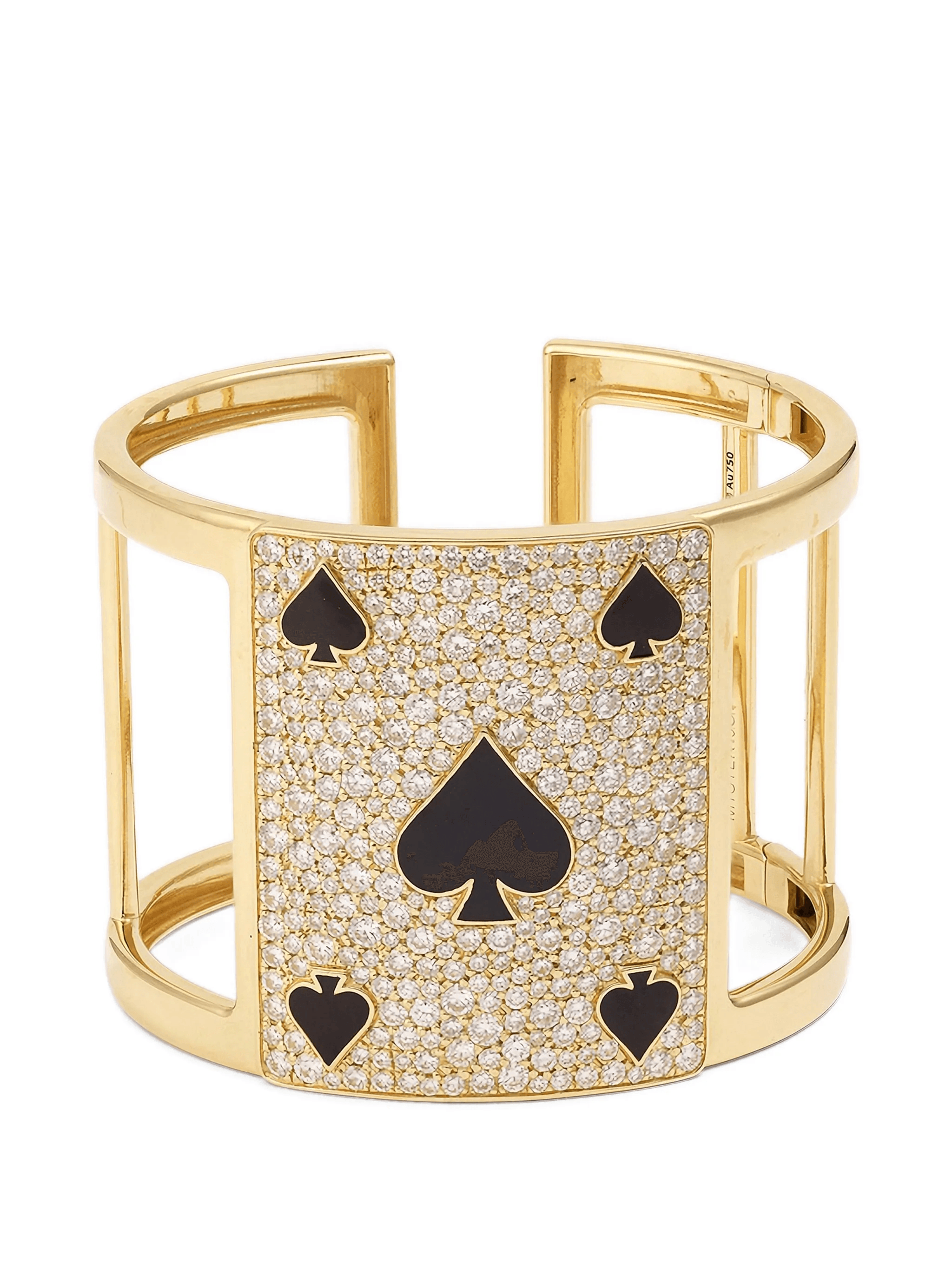 diamond lacquer open cuff bracelet - Image 1