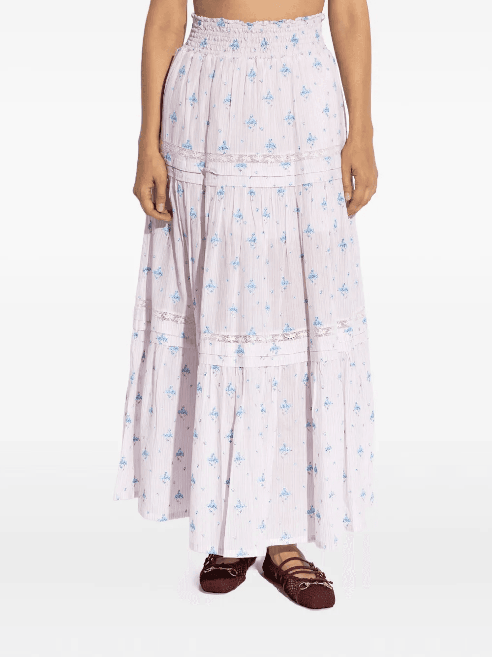 floral-print A-line maxi skirt - Image 1