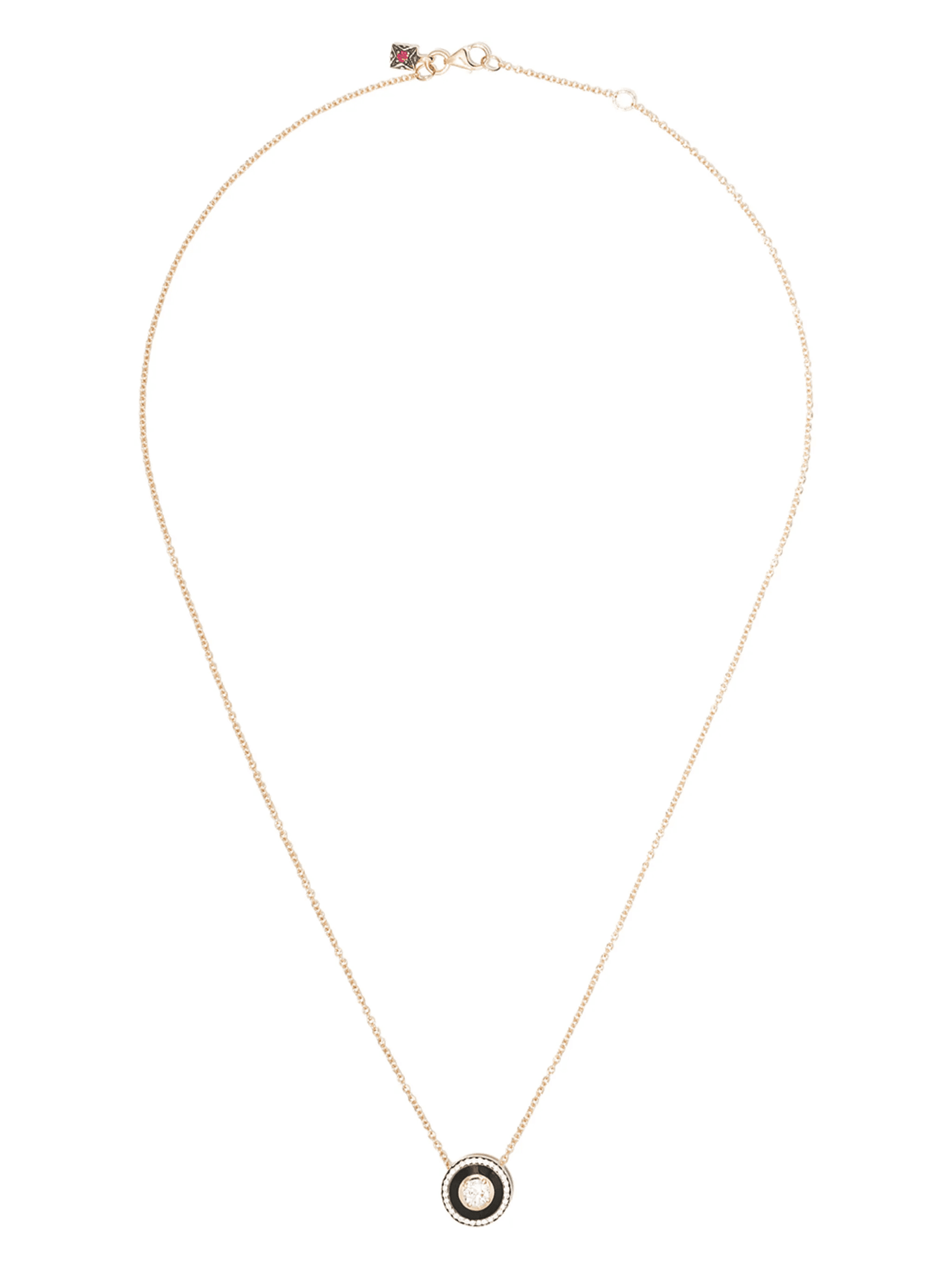 18kt rose gold diamond Mina necklace - Image 1