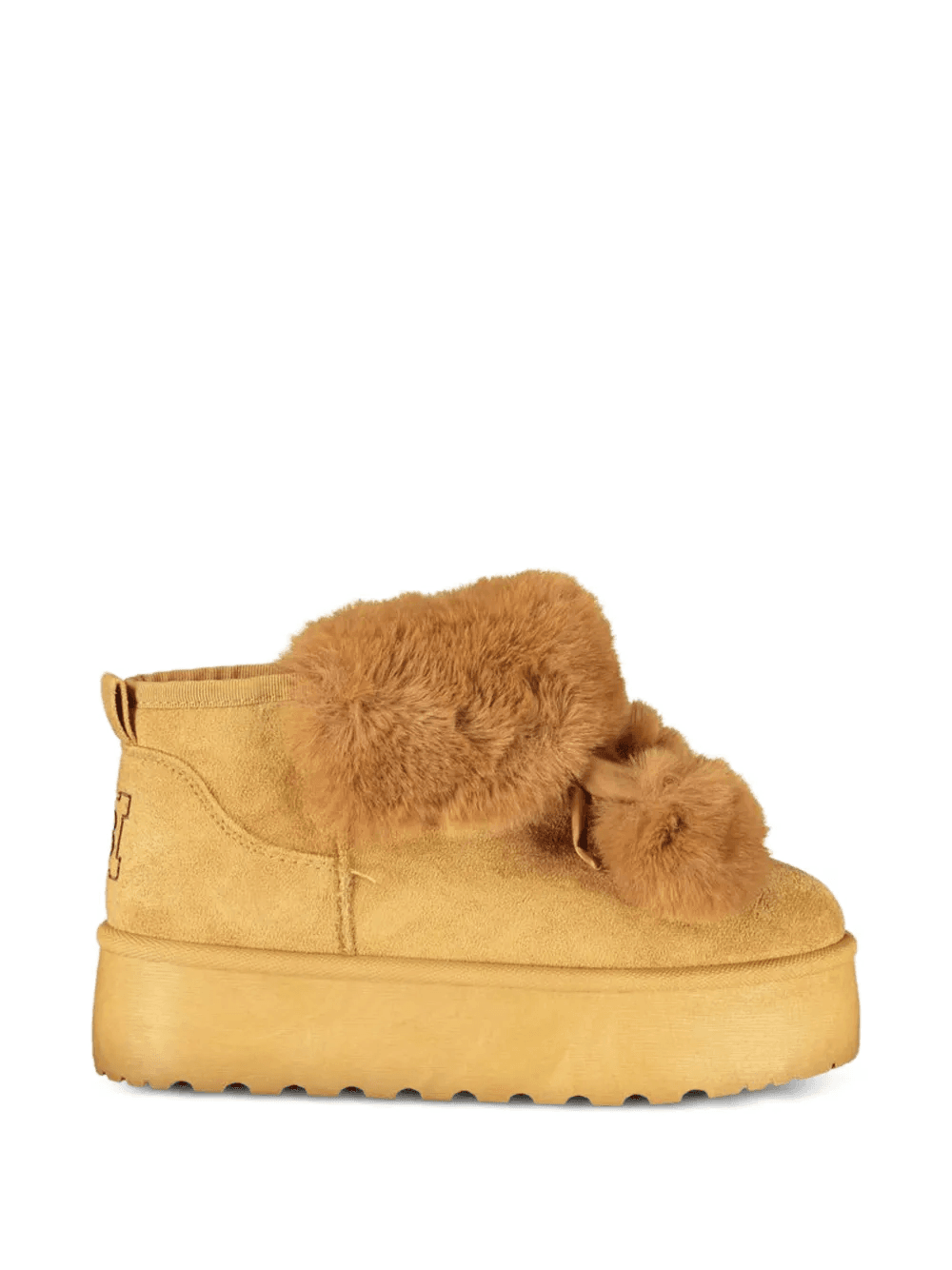 faux-fur-trim platform boots - Image 1