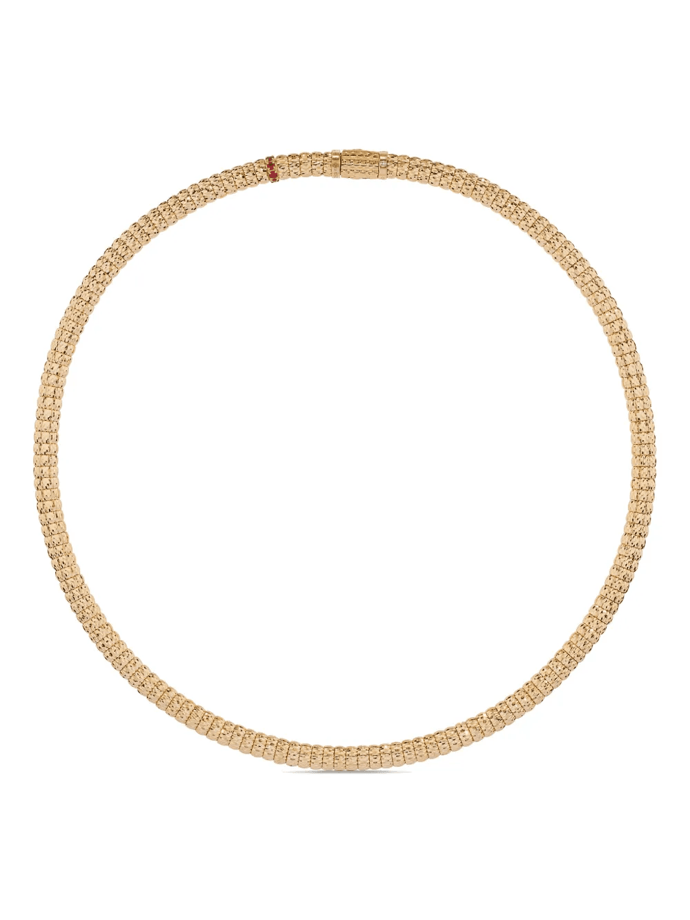 18kt yellow gold Enigma ruby and diamond necklace - Image 1