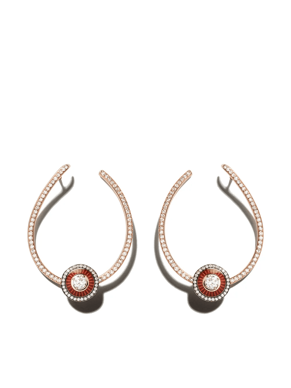 18kt rose gold diamond Mina earrings - Image 1