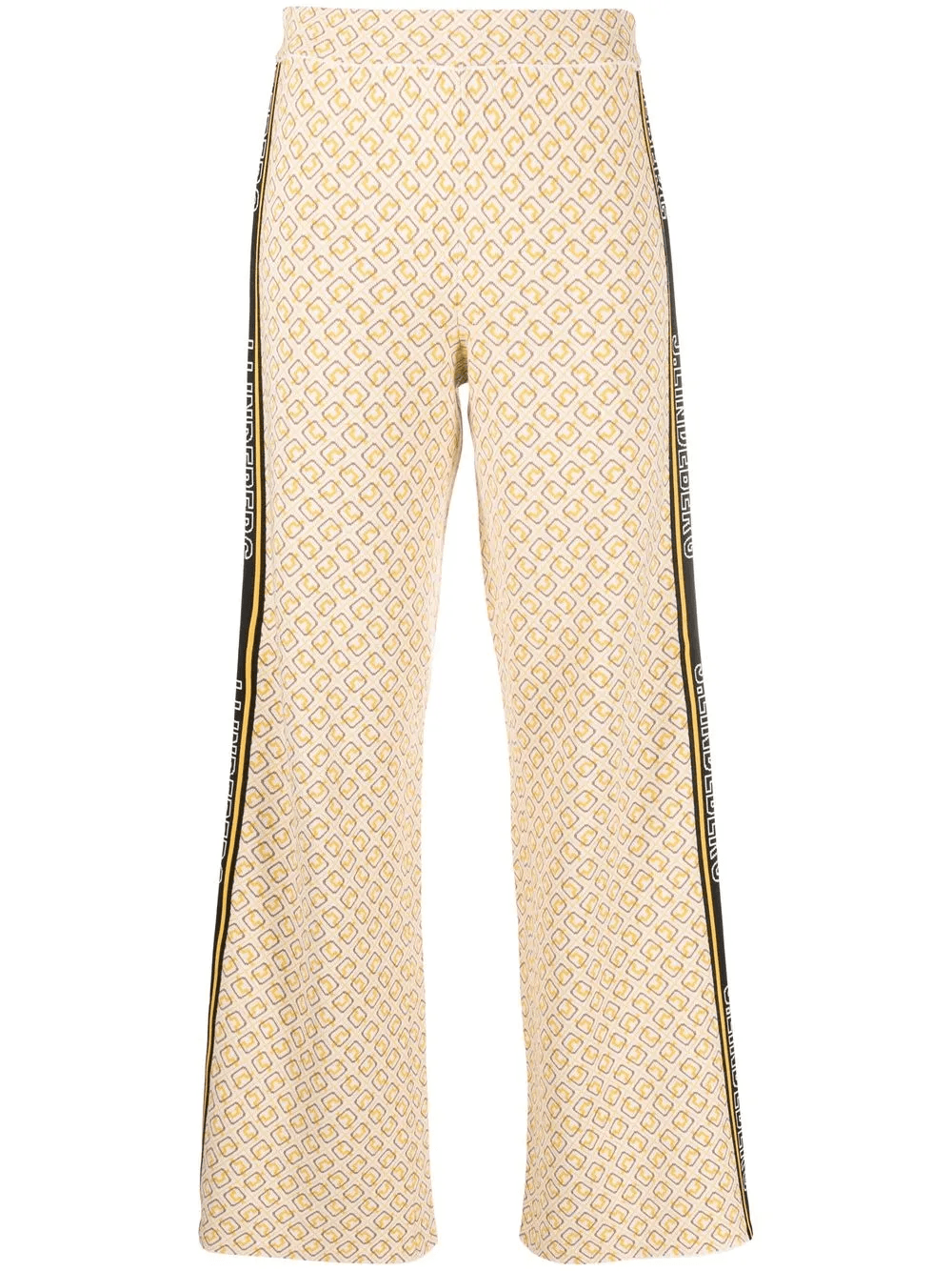 monogram-print logo-tape trousers - Image 1