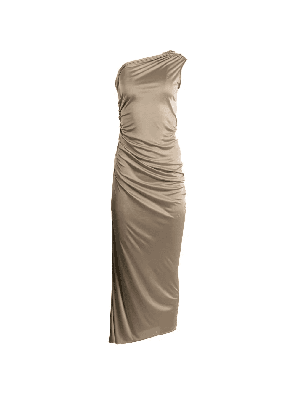 one-shoulder draped dress - Image 1