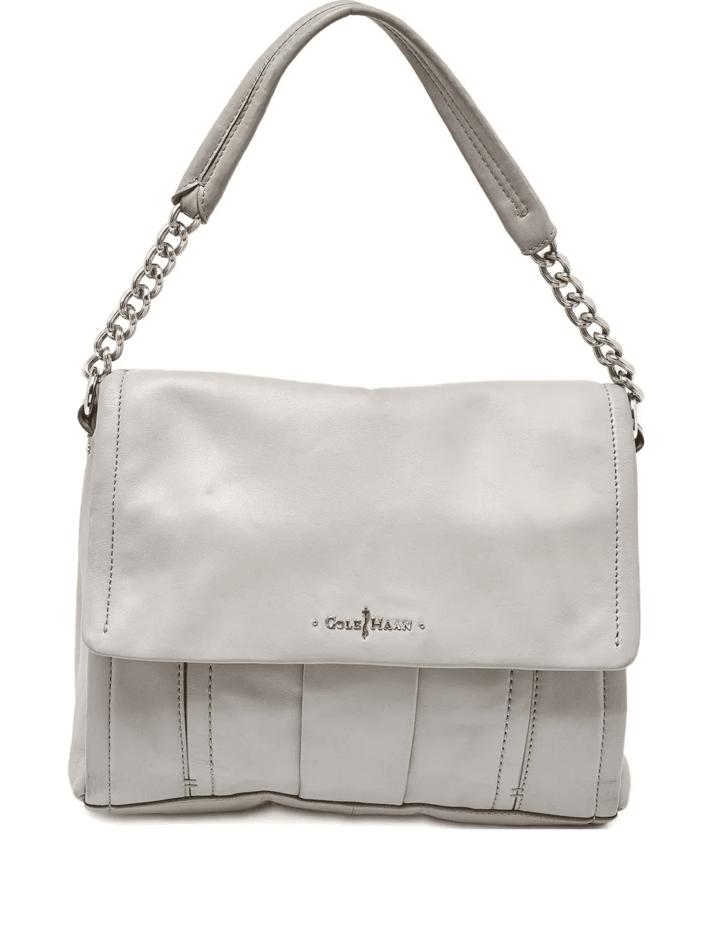 pre-owned pleated leather shoulder bag - Image 1