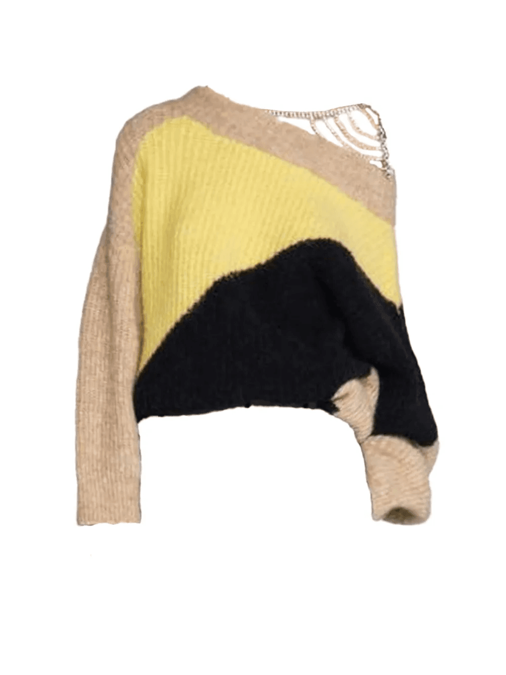 colour-block crystal-embellished sweater - Image 1