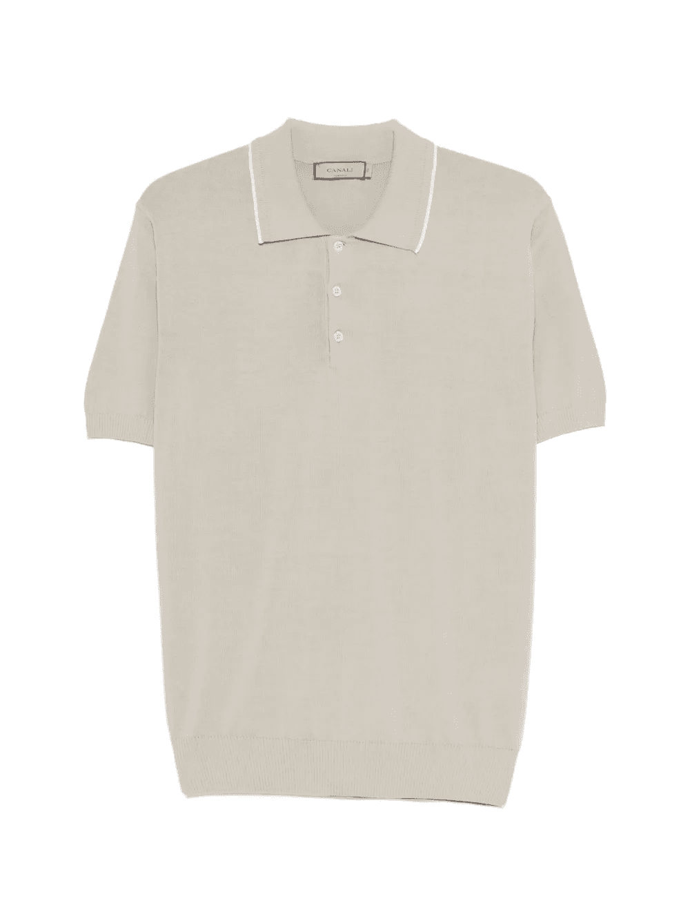 ribbed piping polo shirt - Image 1