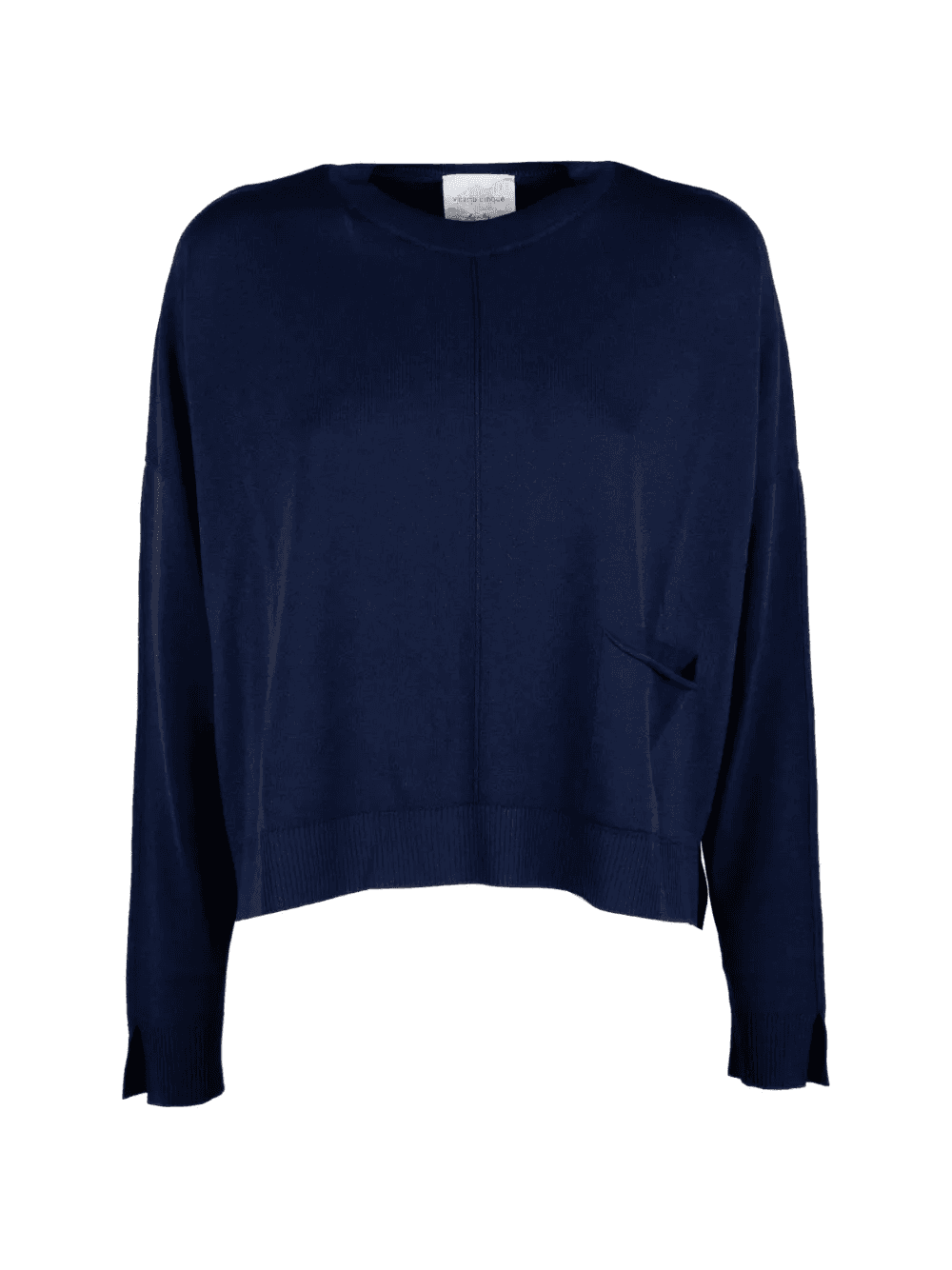 seam-detail pocket-detail sweater - Image 1