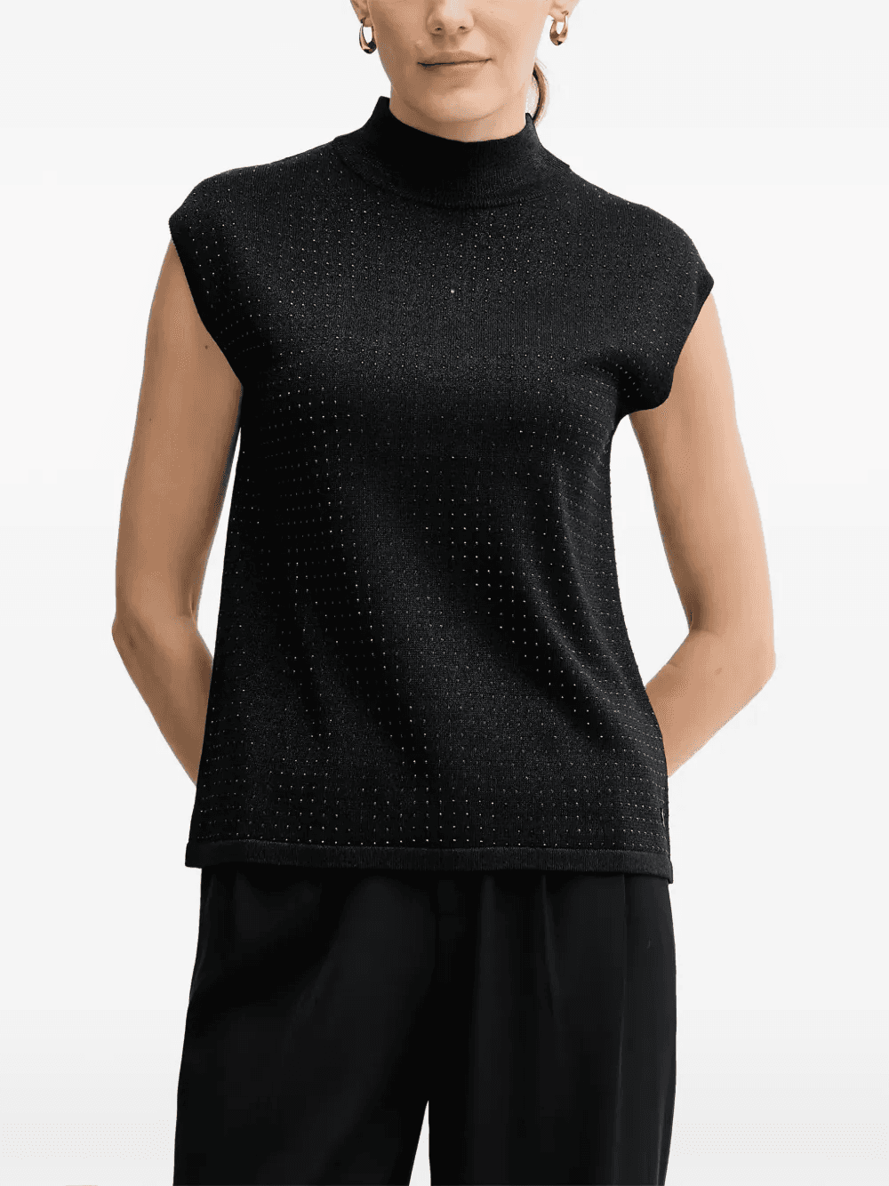 sequin mock-neck top - Image 1