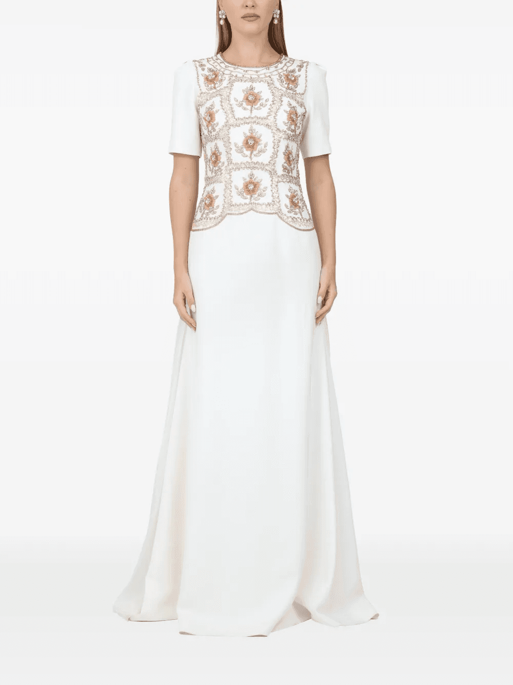 floral embroidered maxi dress - Image 1