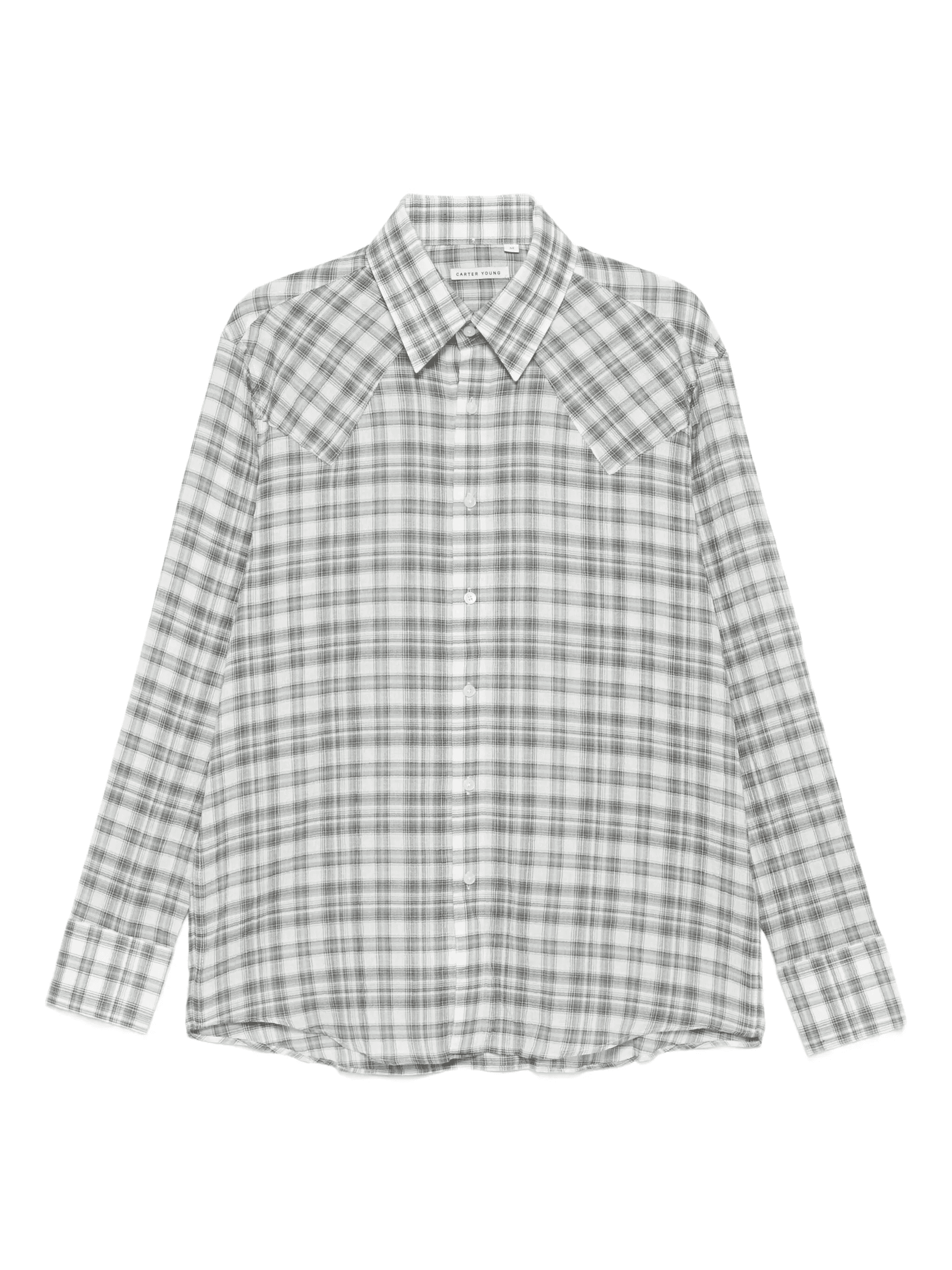 plaid button-up shirt - Image 1