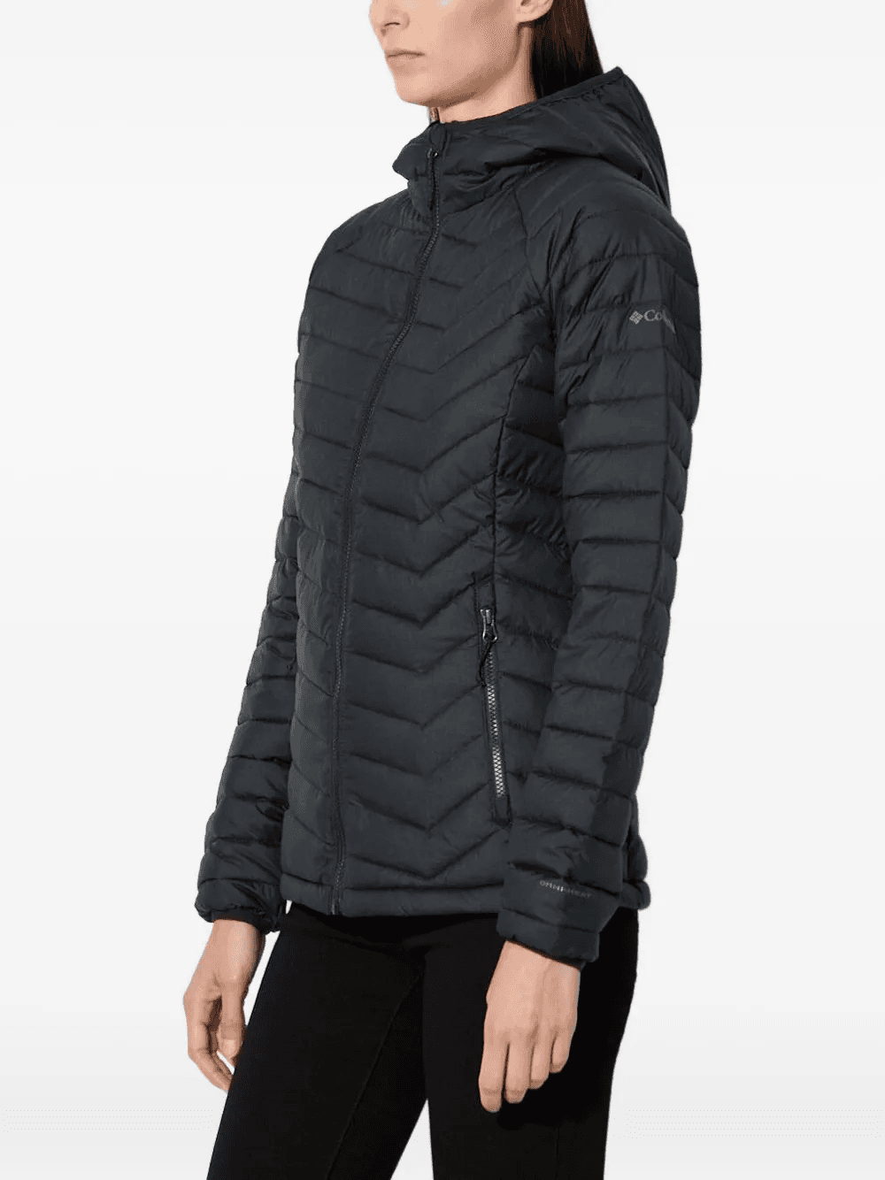 hooded chevron-quilted puffer jacket - Image 1
