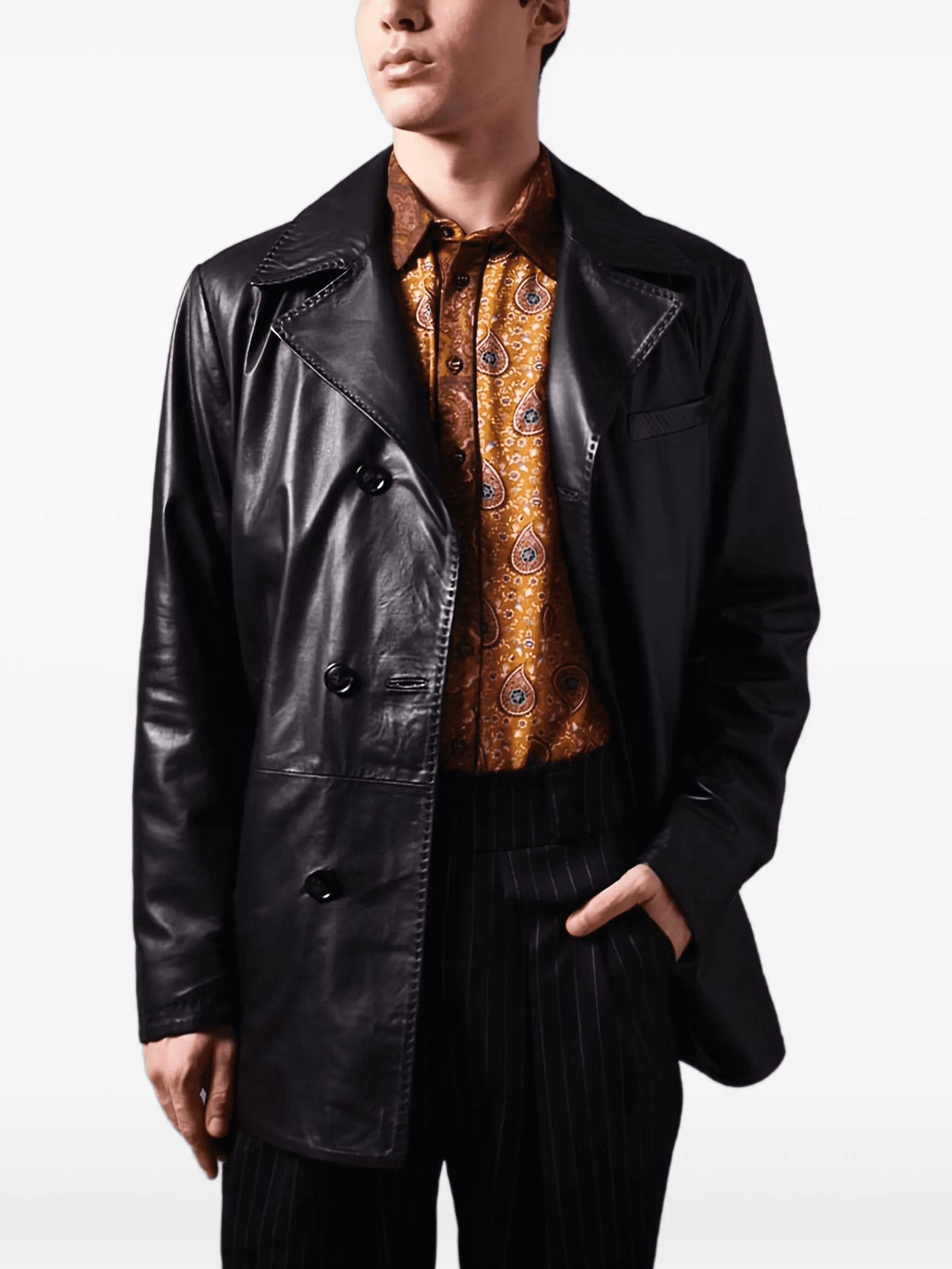 double-breasted coat - Image 1