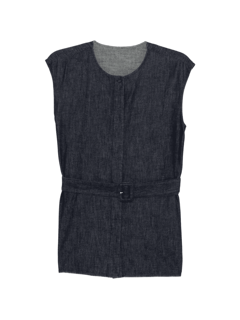 belted denim vest - Image 1