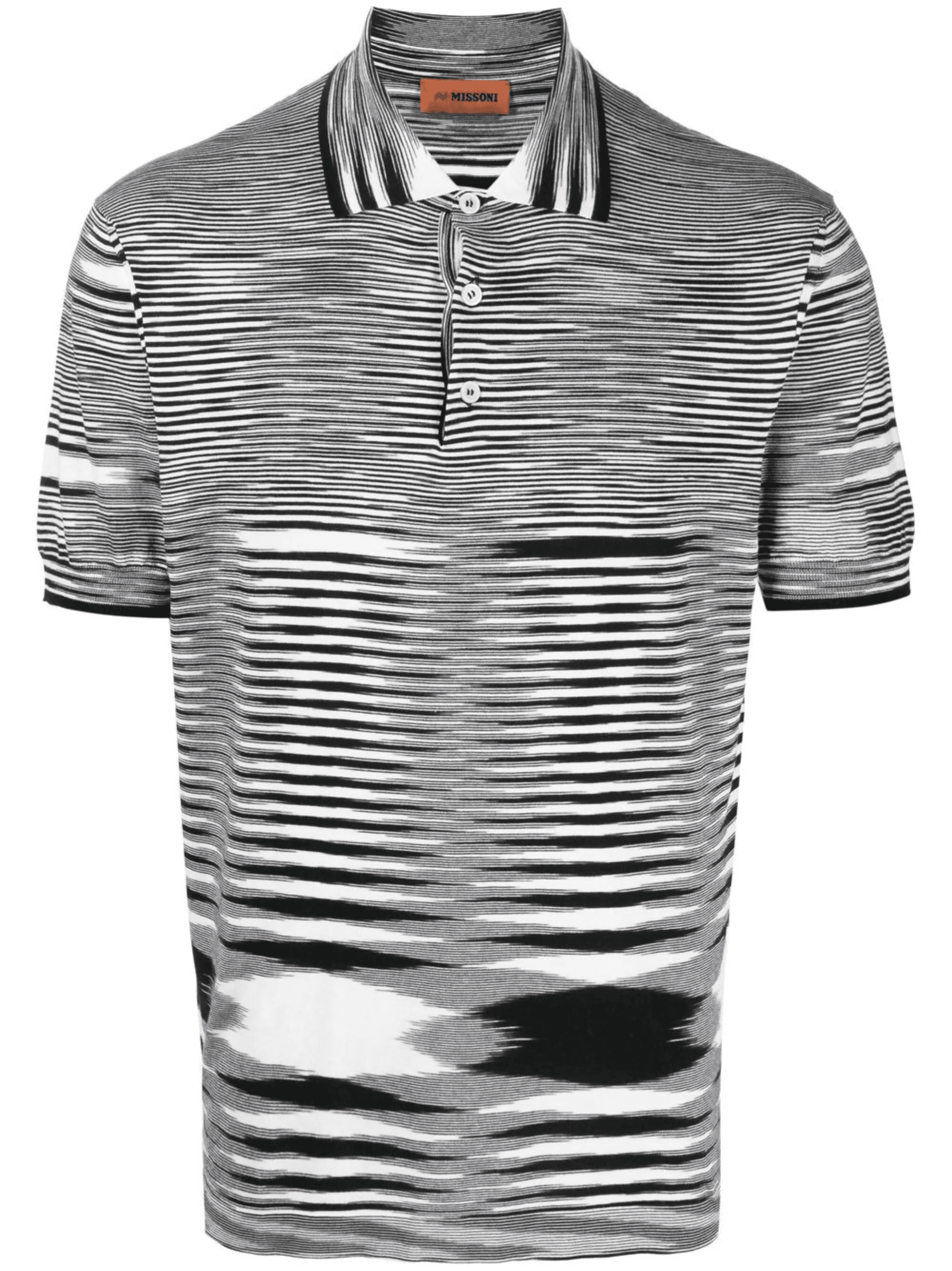 marl-knit polo shirt - Image 1