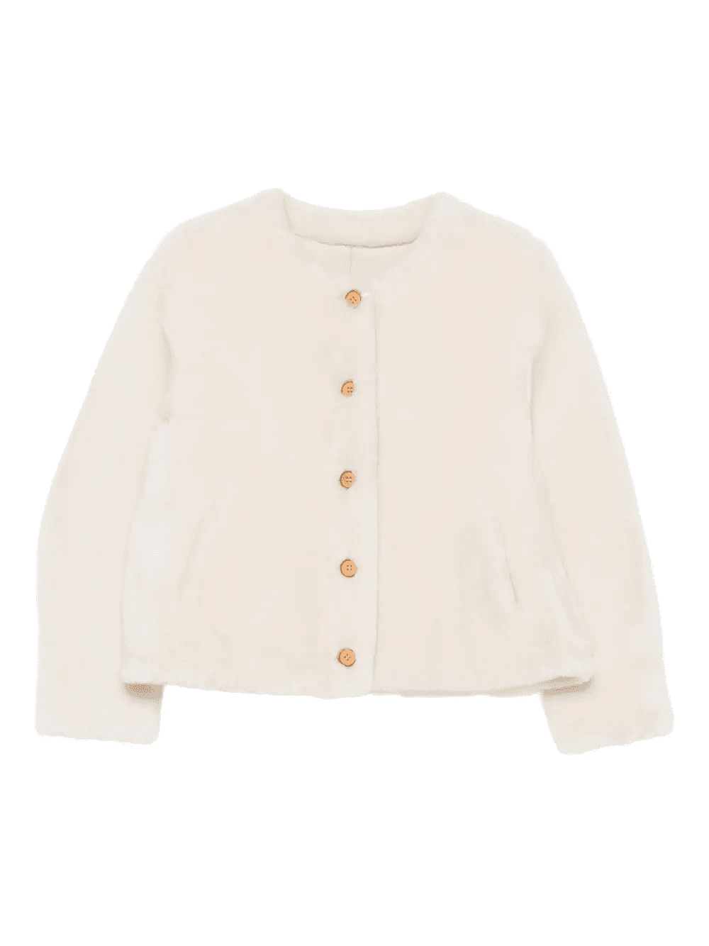 faux-fur buttoned jacket - Image 1