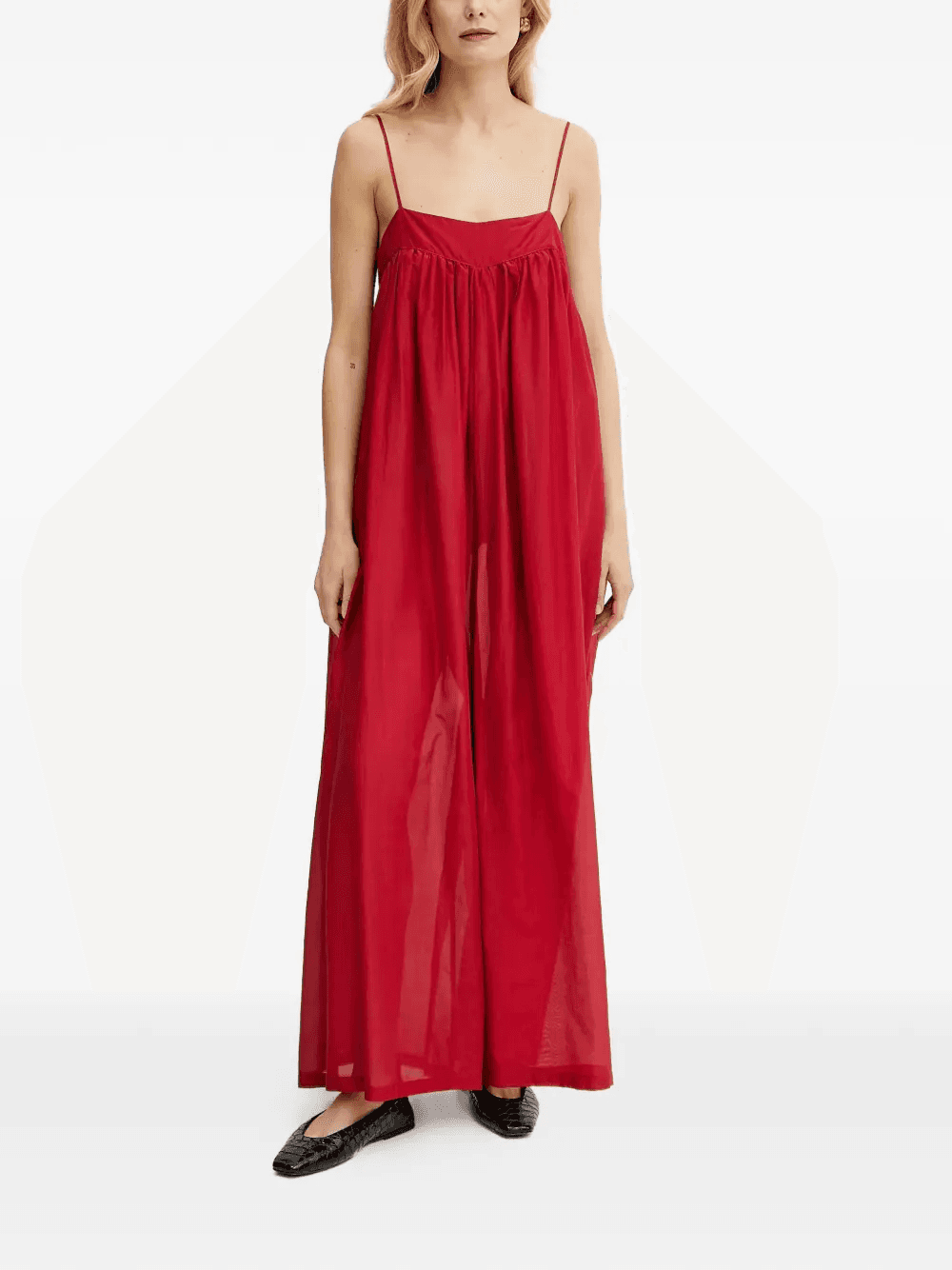 strap gathered jumpsuit - Image 1