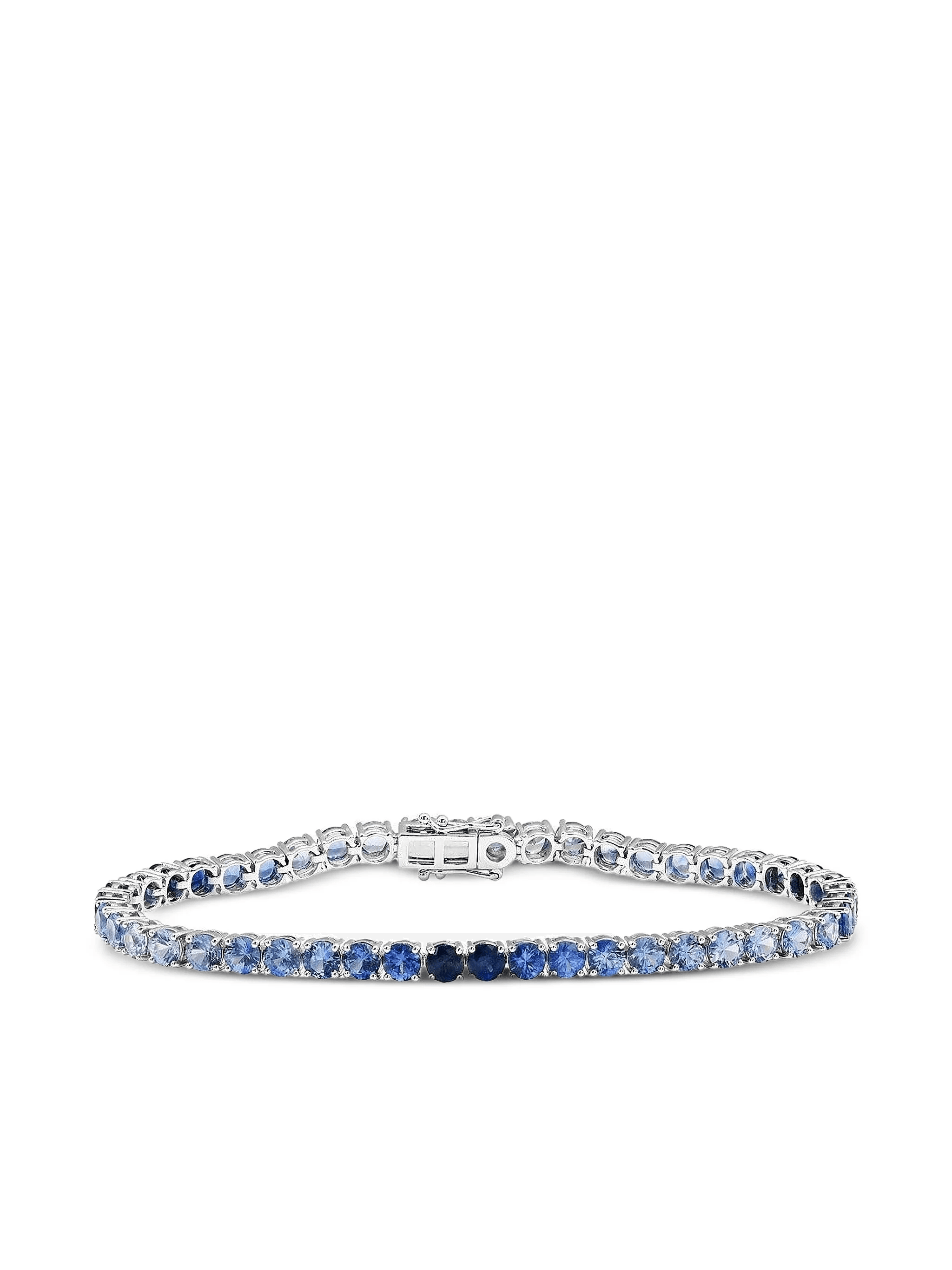18K white gold sapphire Ombre Tennis bracelet - Image 1