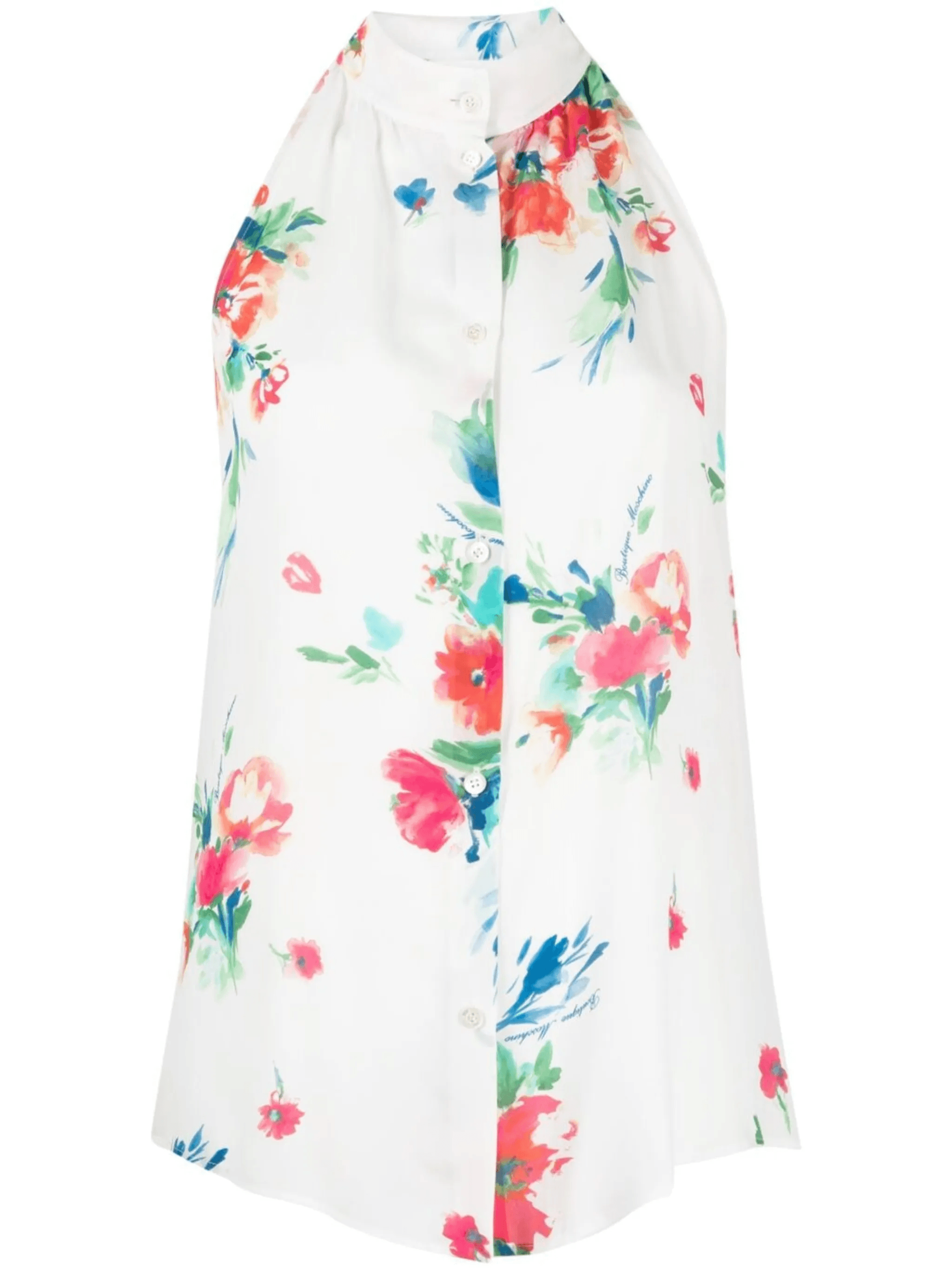 floral-print halterneck blouse - Image 1
