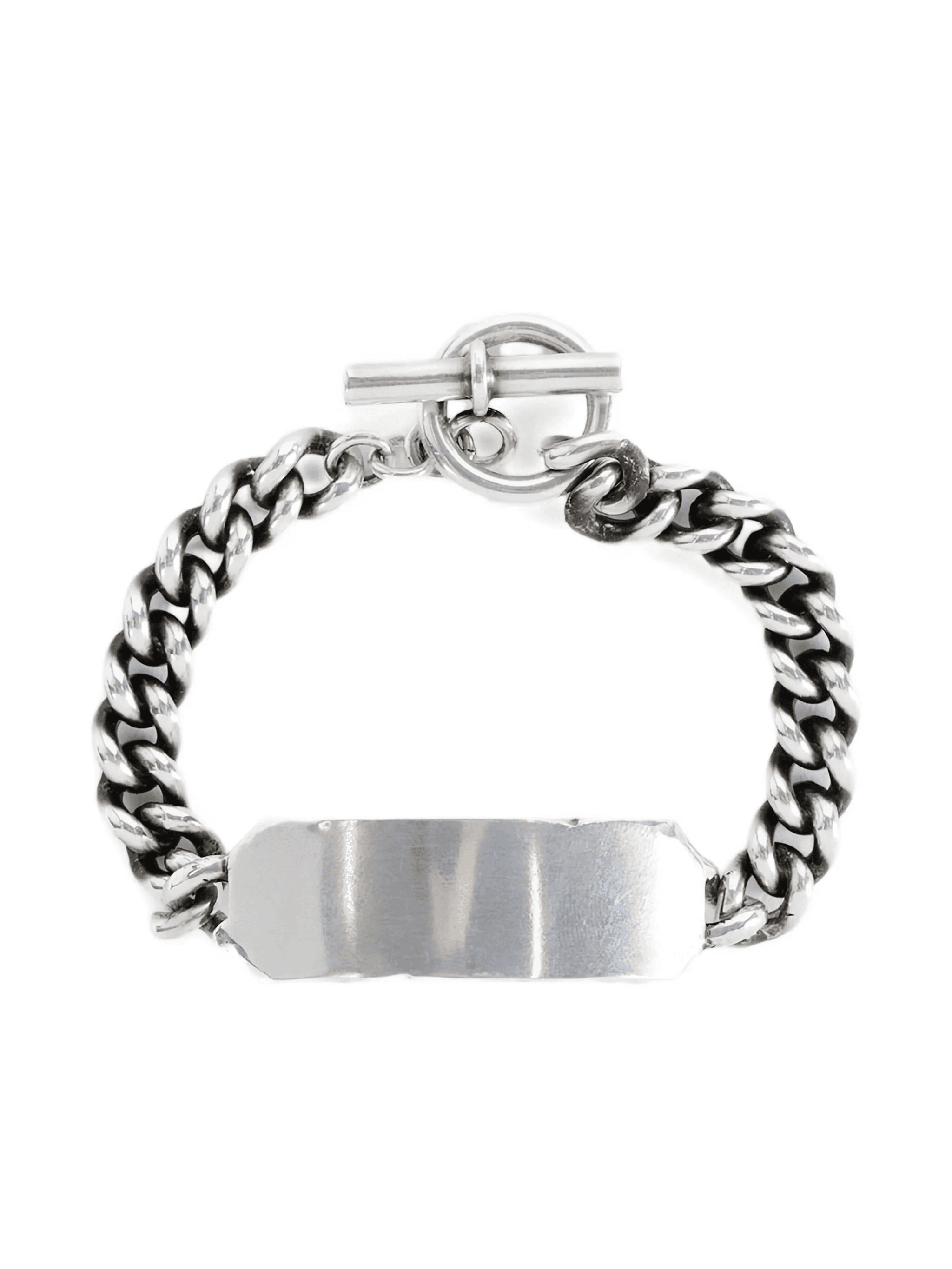 curb-chain silver-plaque bracelet - Image 1